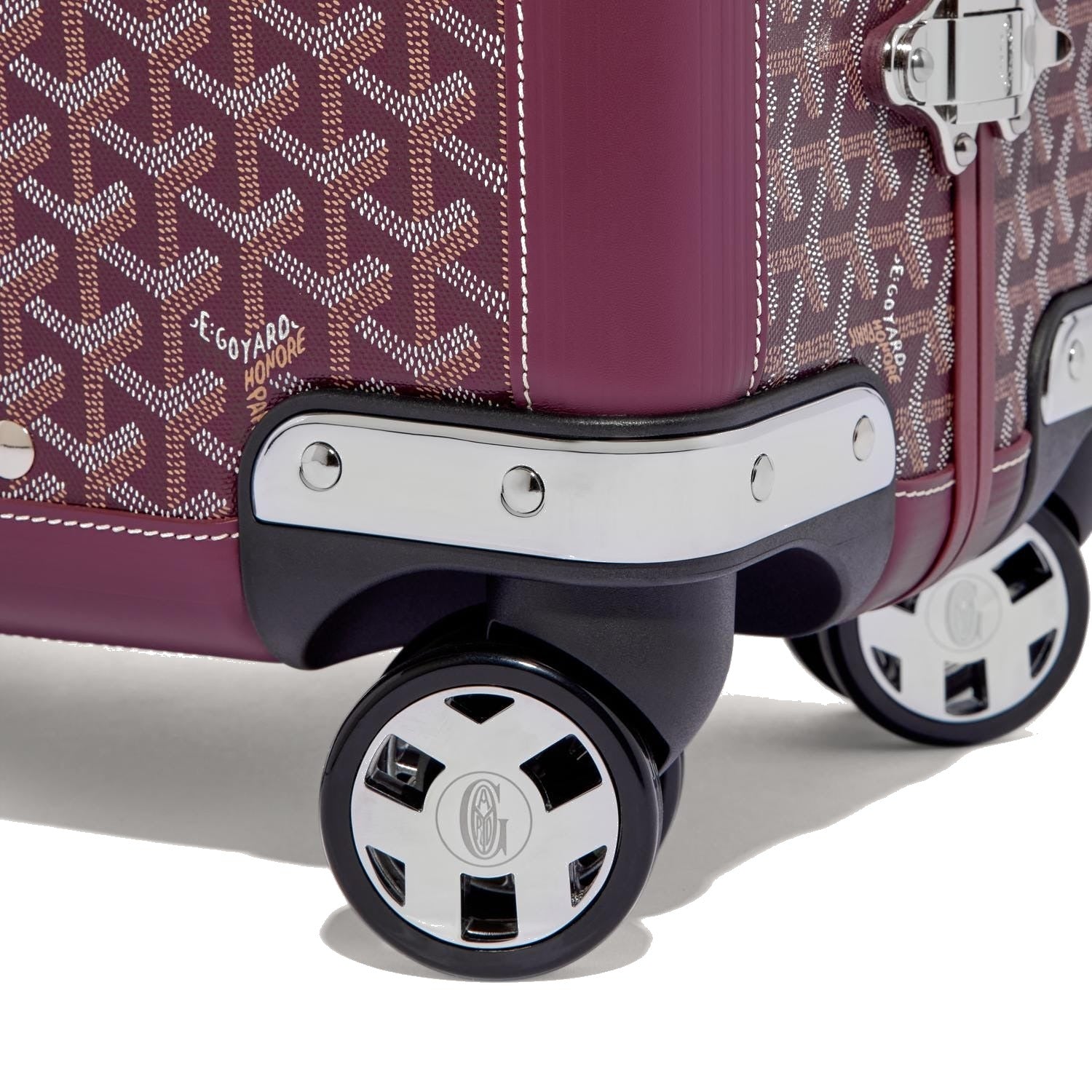 Canvas Rolling Trolley Suitcase - Cabin - Burgundy - 53