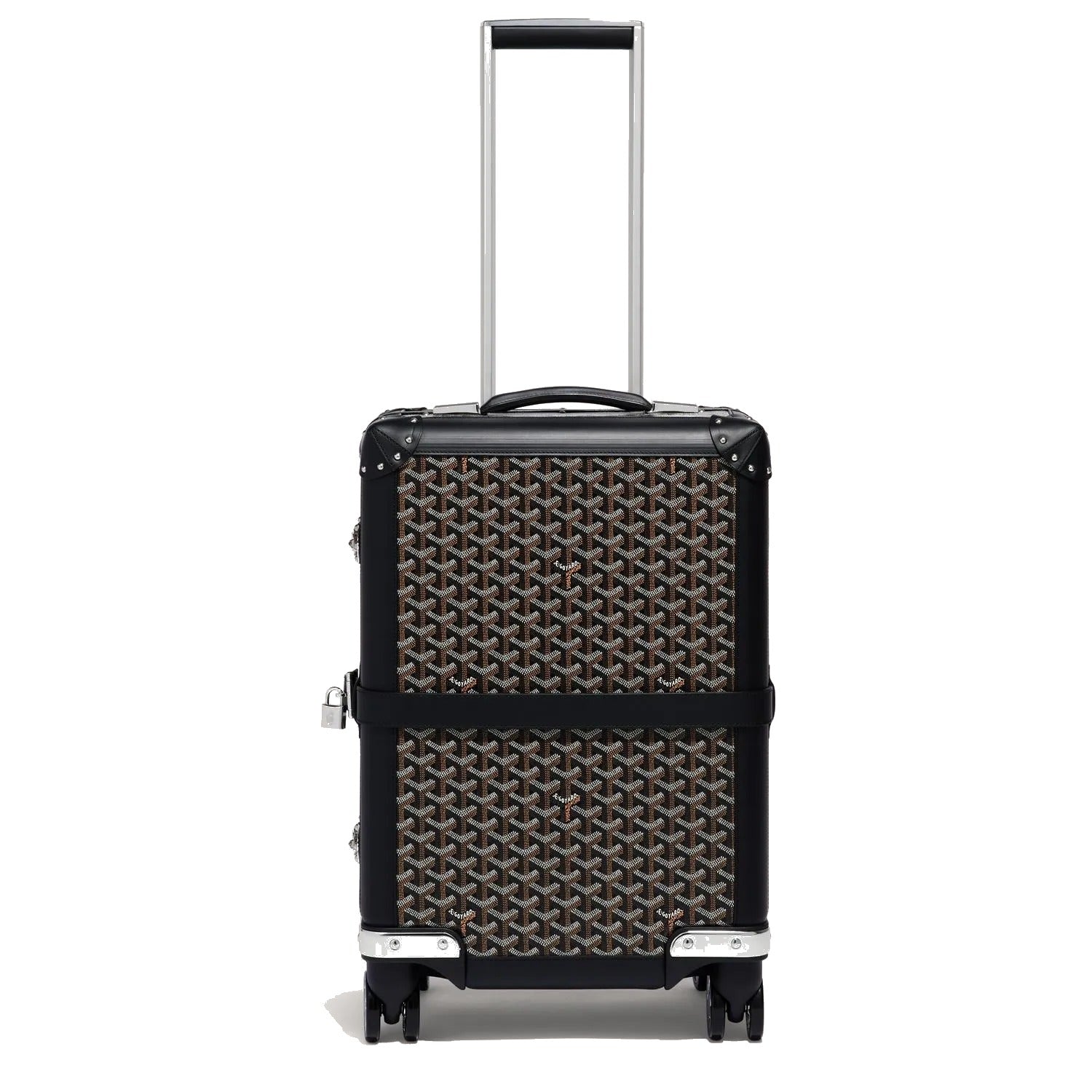 Canvas Rolling Trolley Suitcase - Cabin - Black - 2