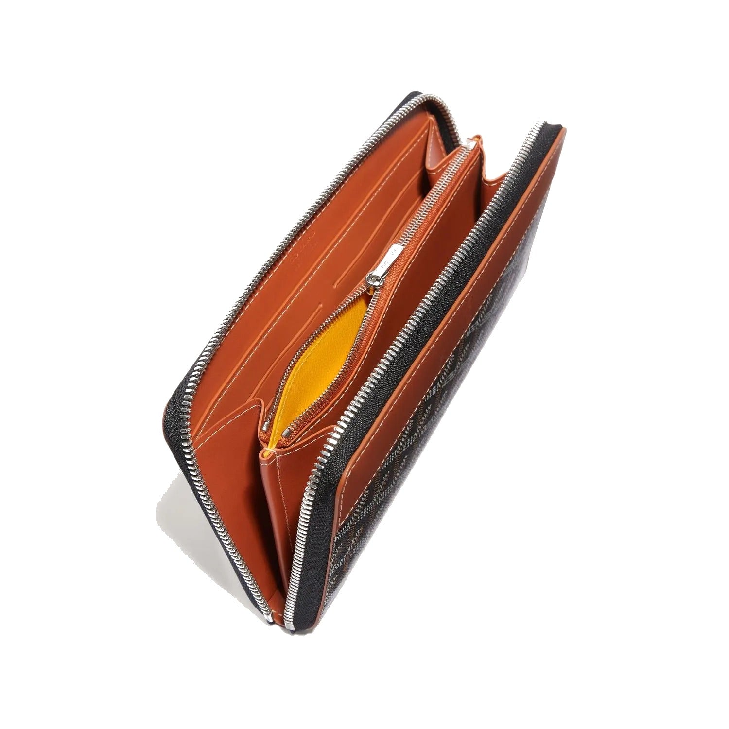 Continental Zip Wallet - Large - Black & Tan - 5
