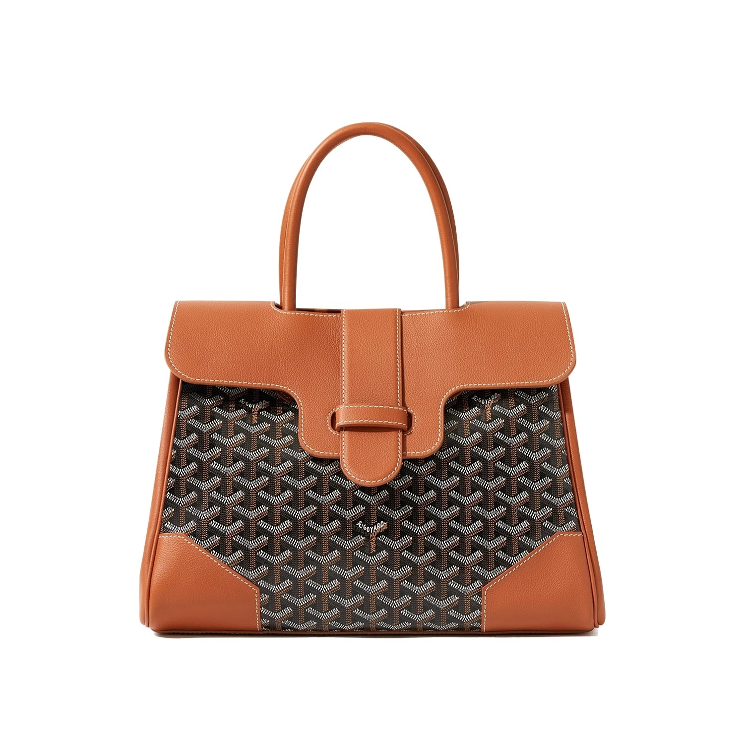 Structured Convertible Tote Bag - Black & Tan - 9