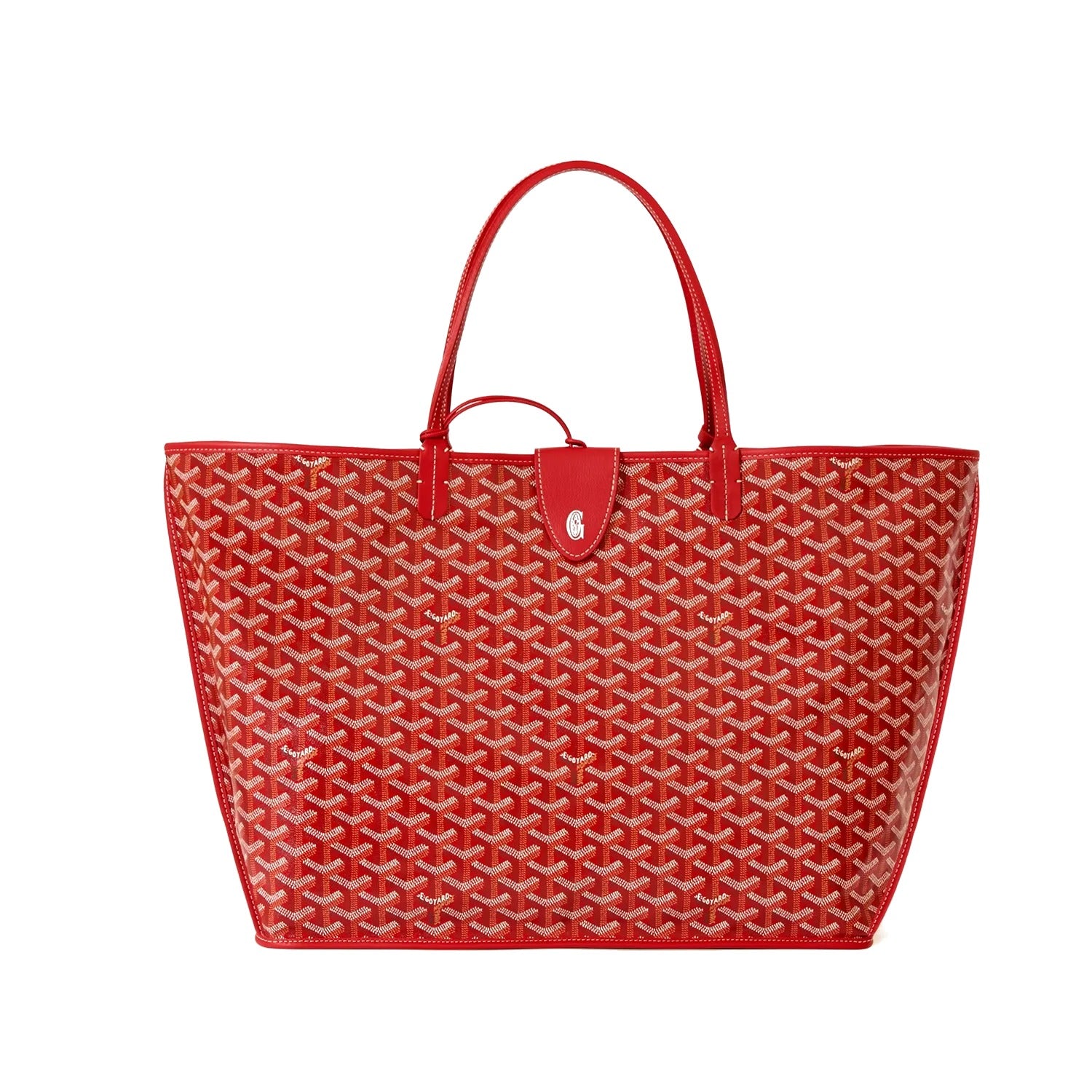 Reversible Leather Tote Bag - Large - Red - 13