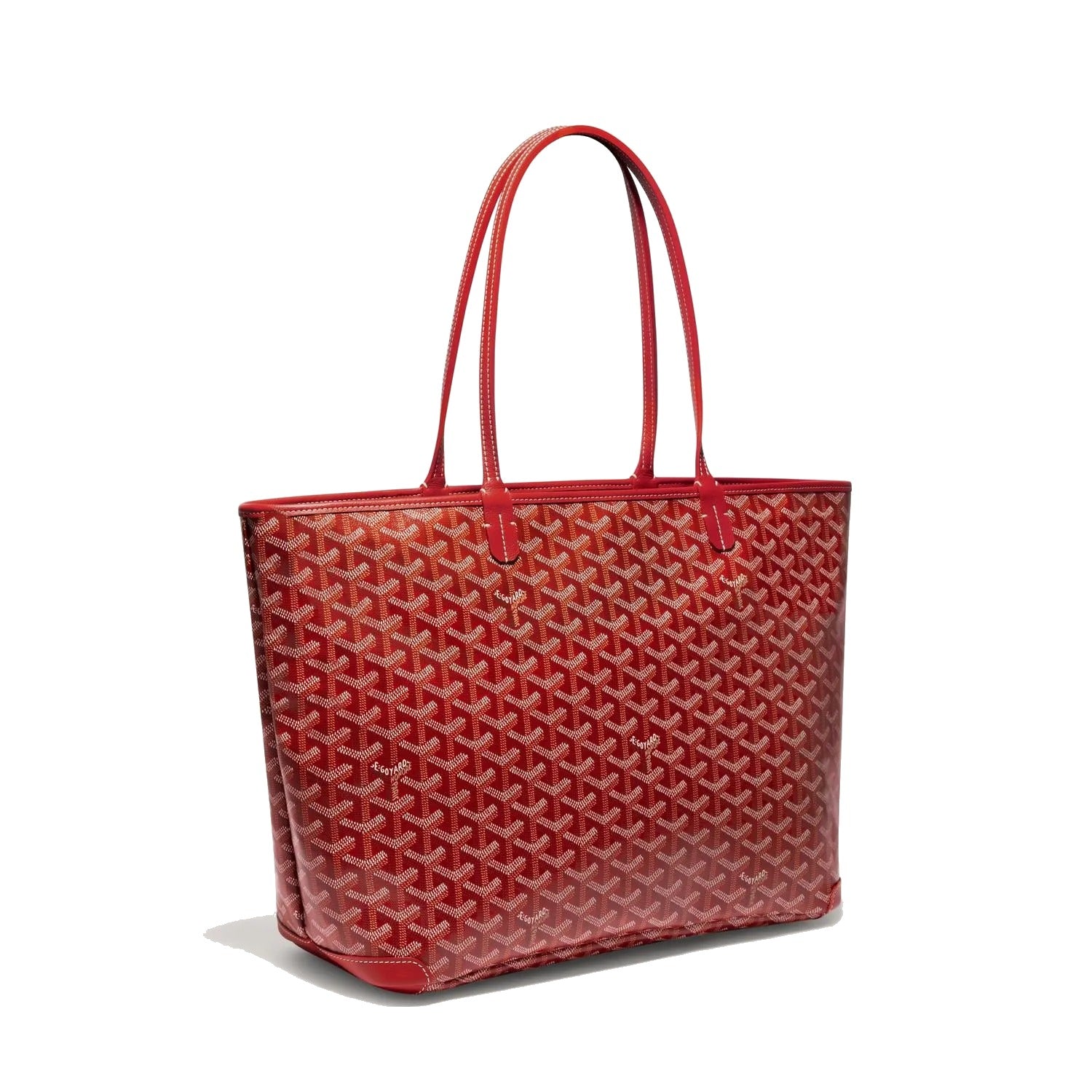Zippered Canvas Tote - Medium - Red