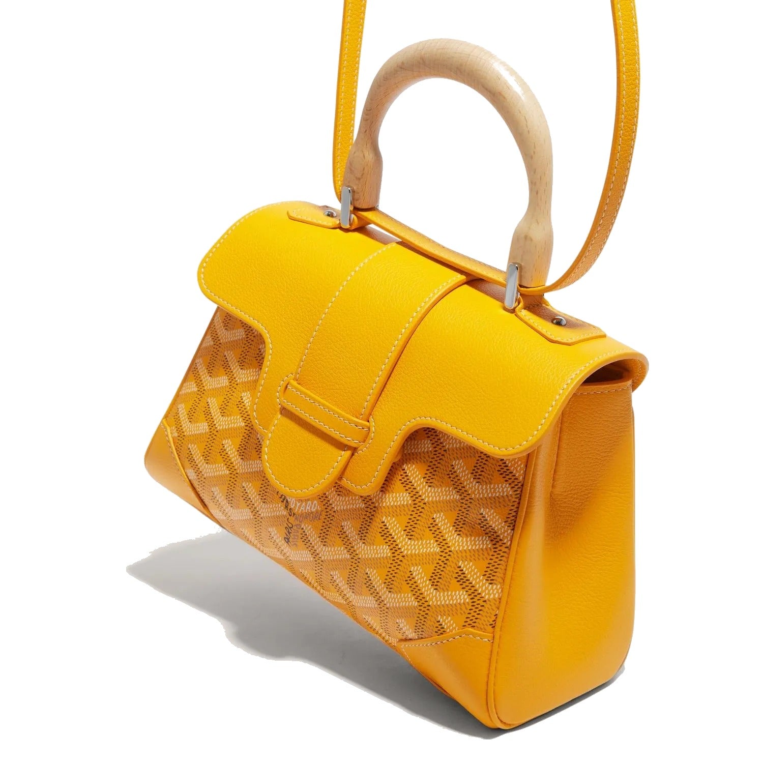 Soft Leather Mini Crossbody Bag - Yellow - 24