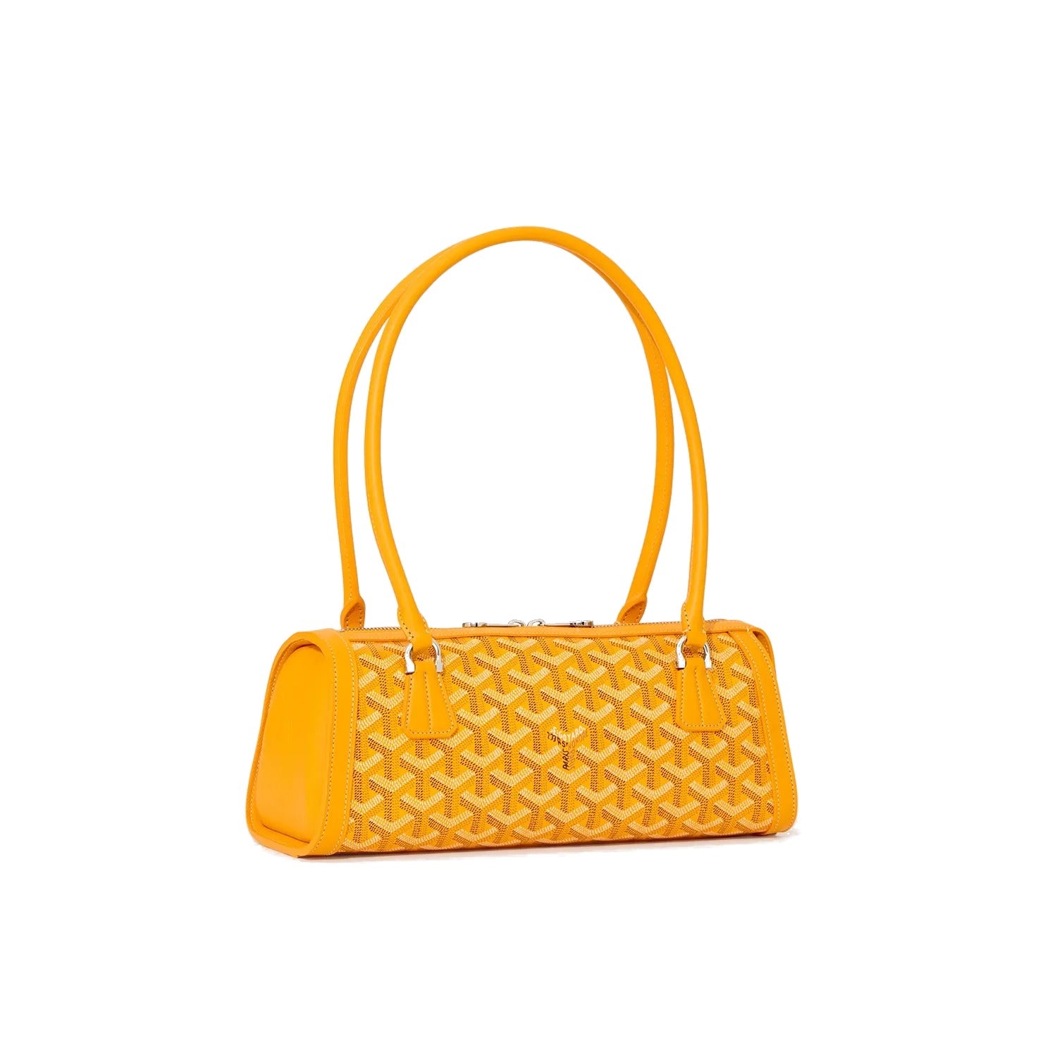 Round Structured Top-Handle Bag - Yellow