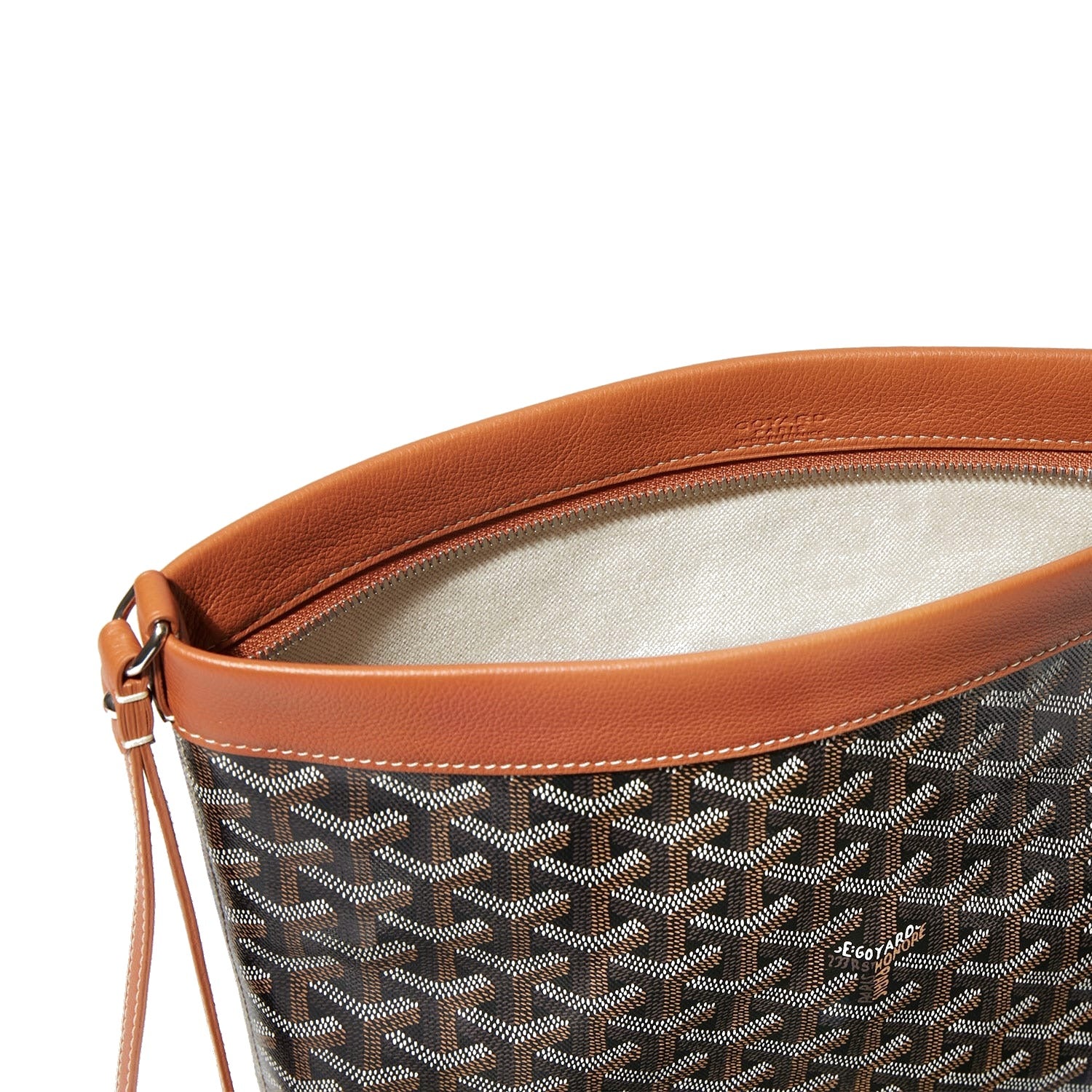Compact Leather Everyday Pouch - Black & Tan - 8