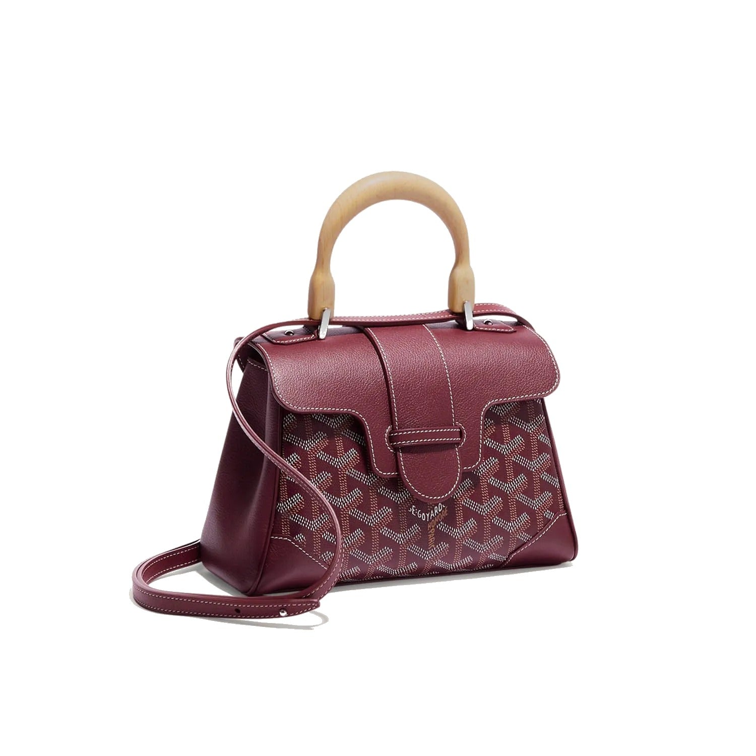 Soft Leather Mini Crossbody Bag - Burgundy