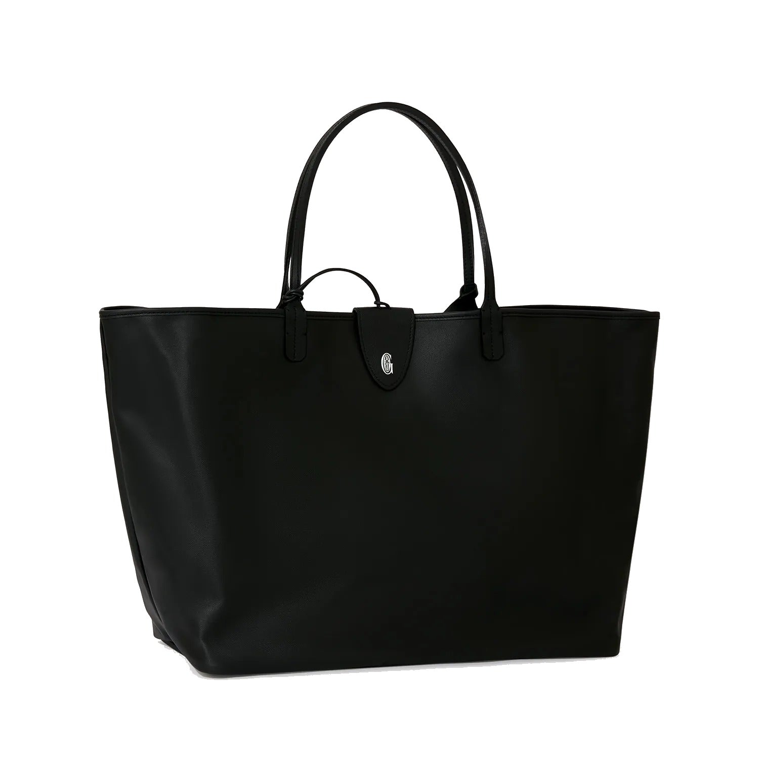 Reversible Leather Tote Bag - Large - Black