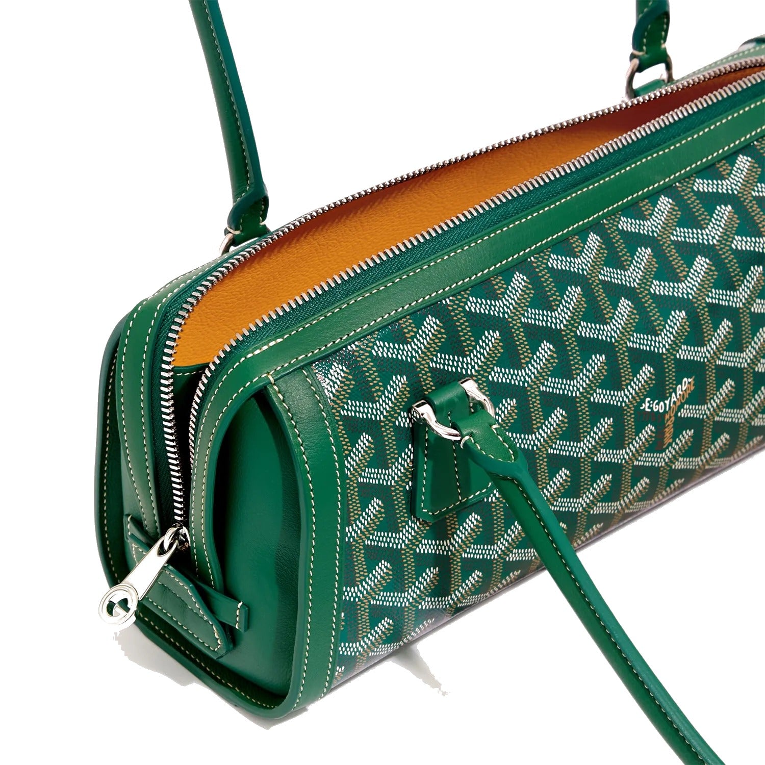 Round Structured Top-Handle Bag - Green - 30