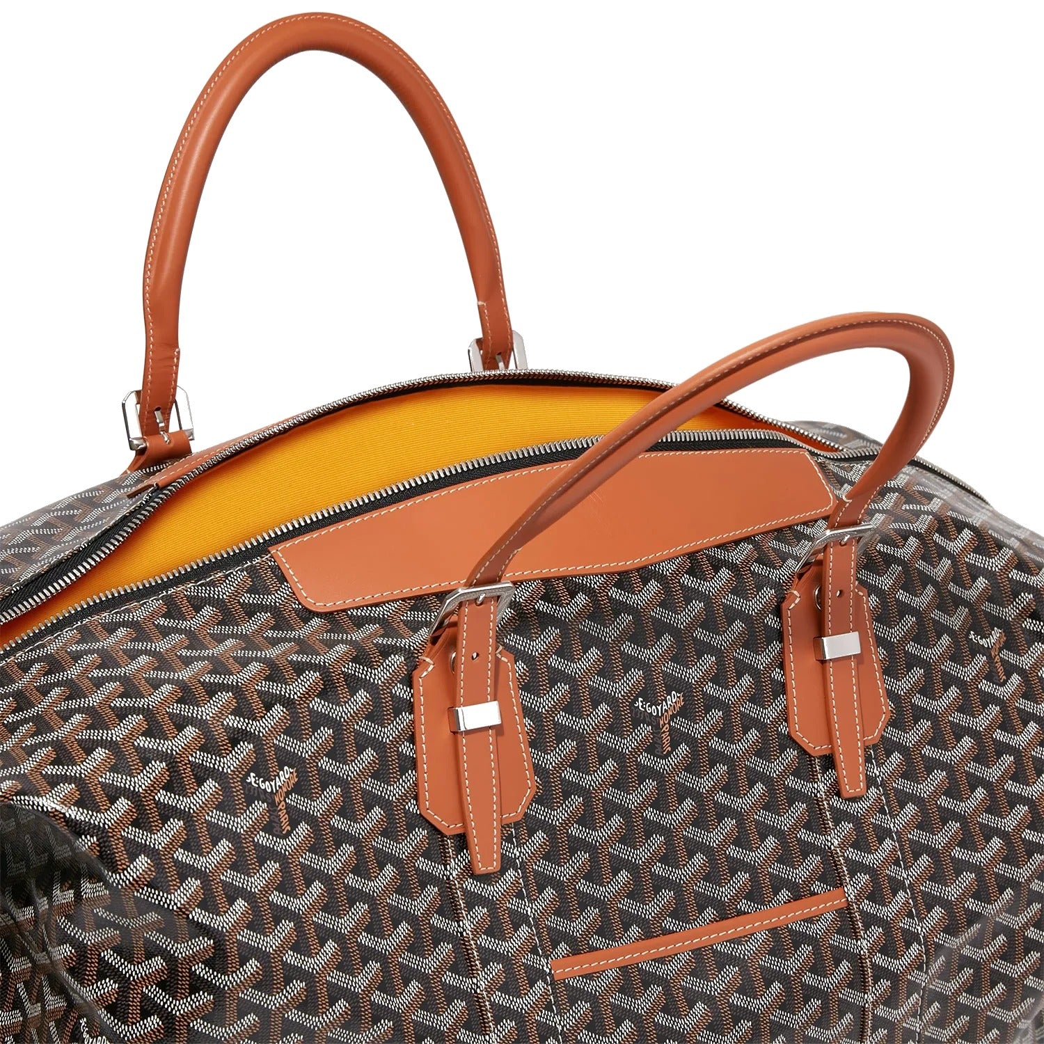 Canvas Bowling Travel Bag - 55cm - Black & Tan - 10