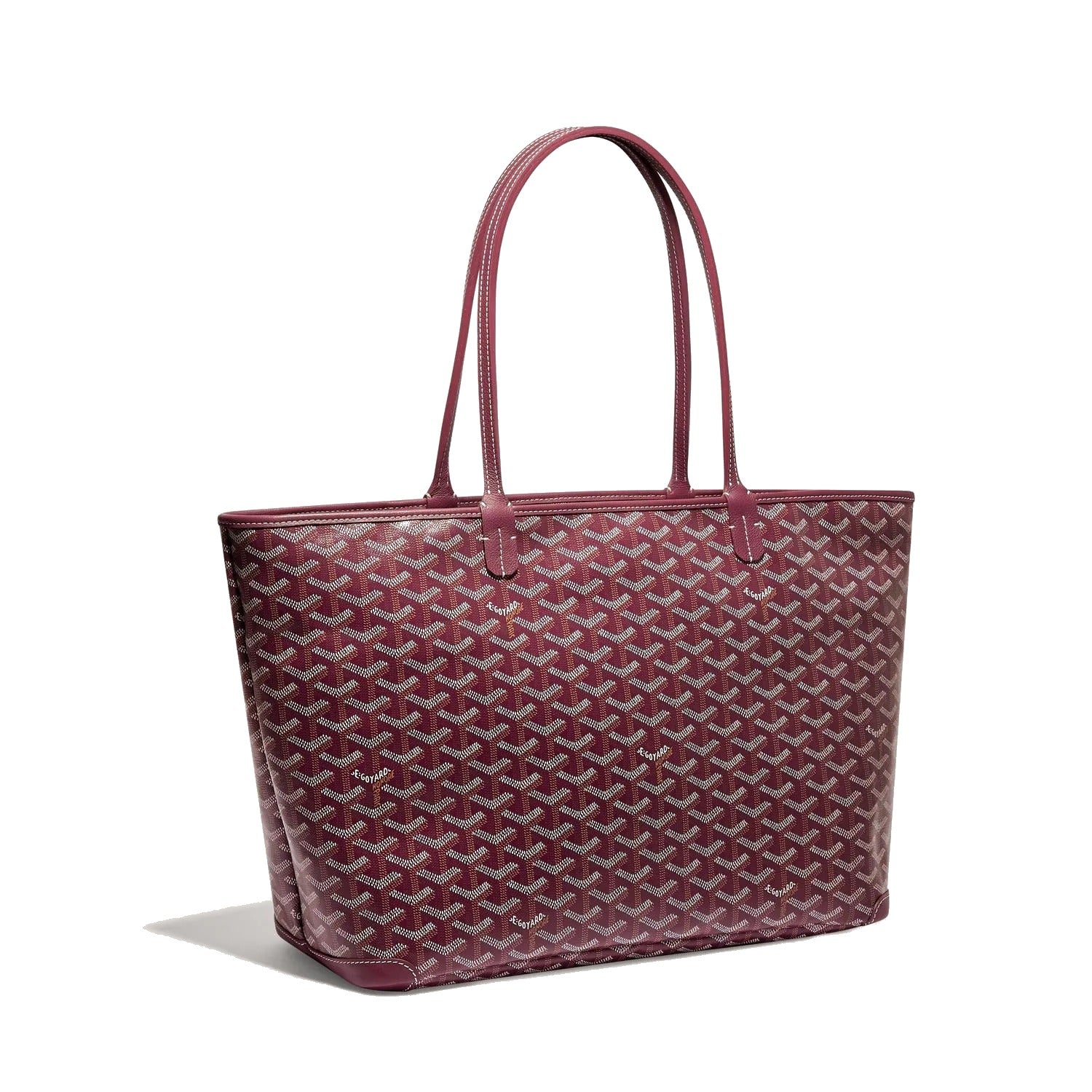 Zippered Canvas Tote - Medium - Burgundy