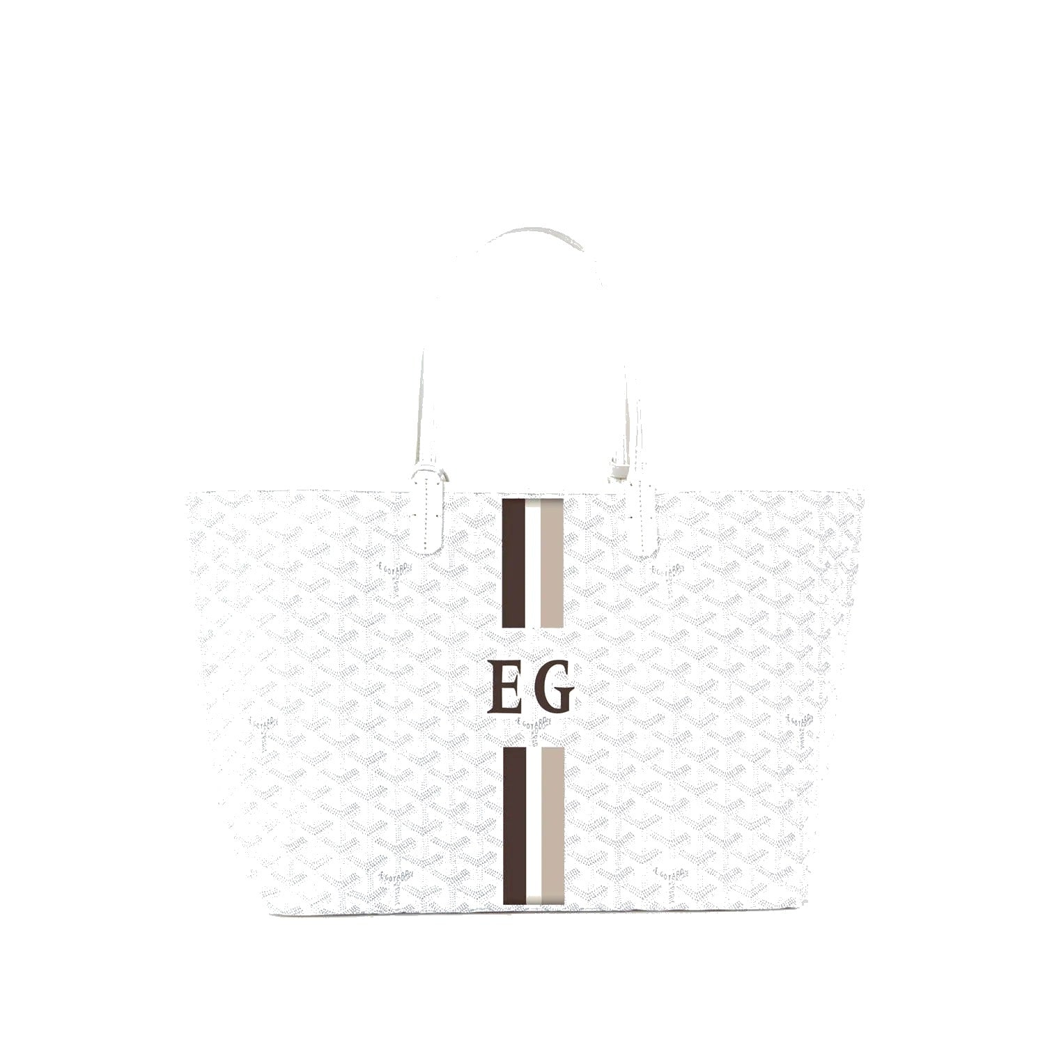 Canvas Tote with Personalized Stripes - Small - White - 56