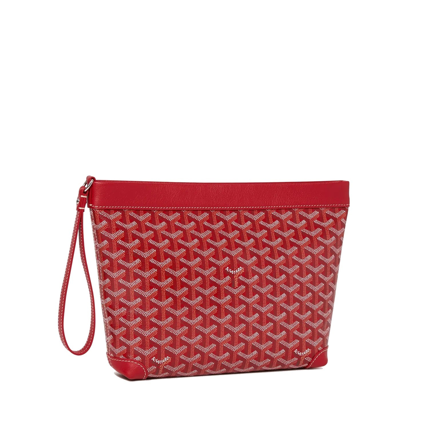 Compact Leather Everyday Pouch - Red