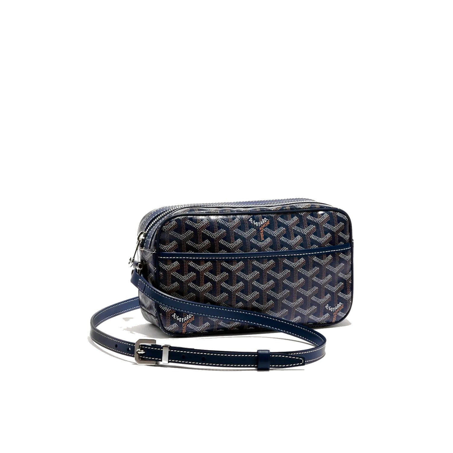 Compact Crossbody Flap Bag - Navy Blue