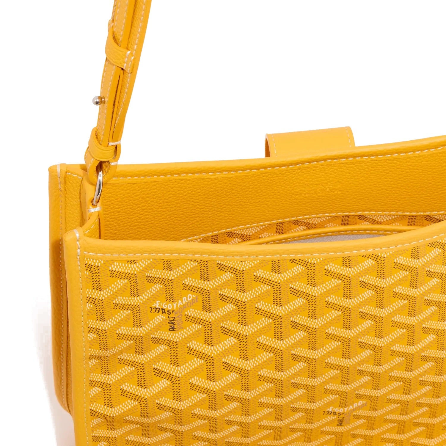 Canvas Flap Crossbody Bag - Yellow - 26