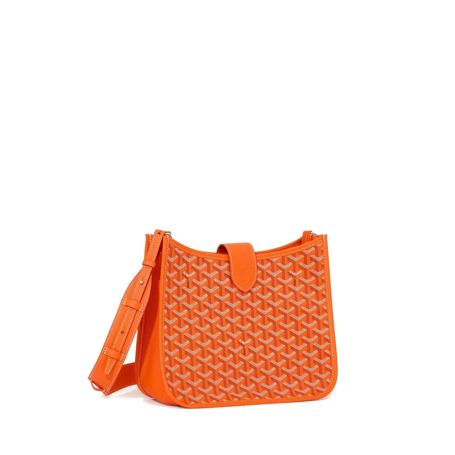 Canvas Flap Crossbody Bag - Orange