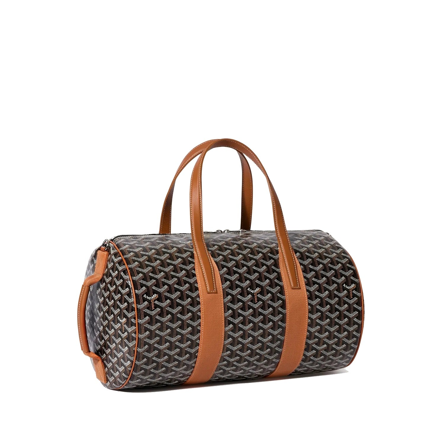 Canvas Sports Duffel Bag - Black & Tan