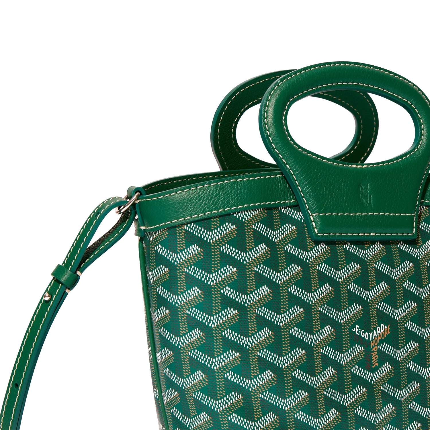 Drawstring Mini Bucket Bag - Green - 23