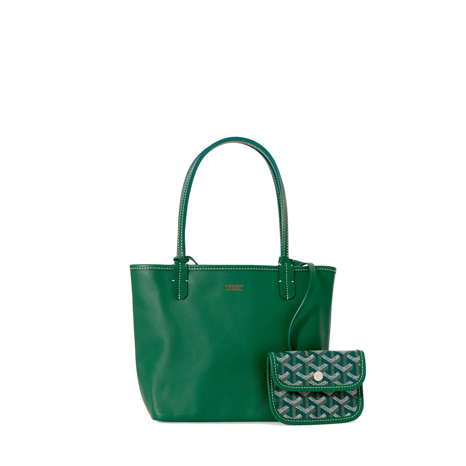 Reversible Leather Mini Tote - Green - 27