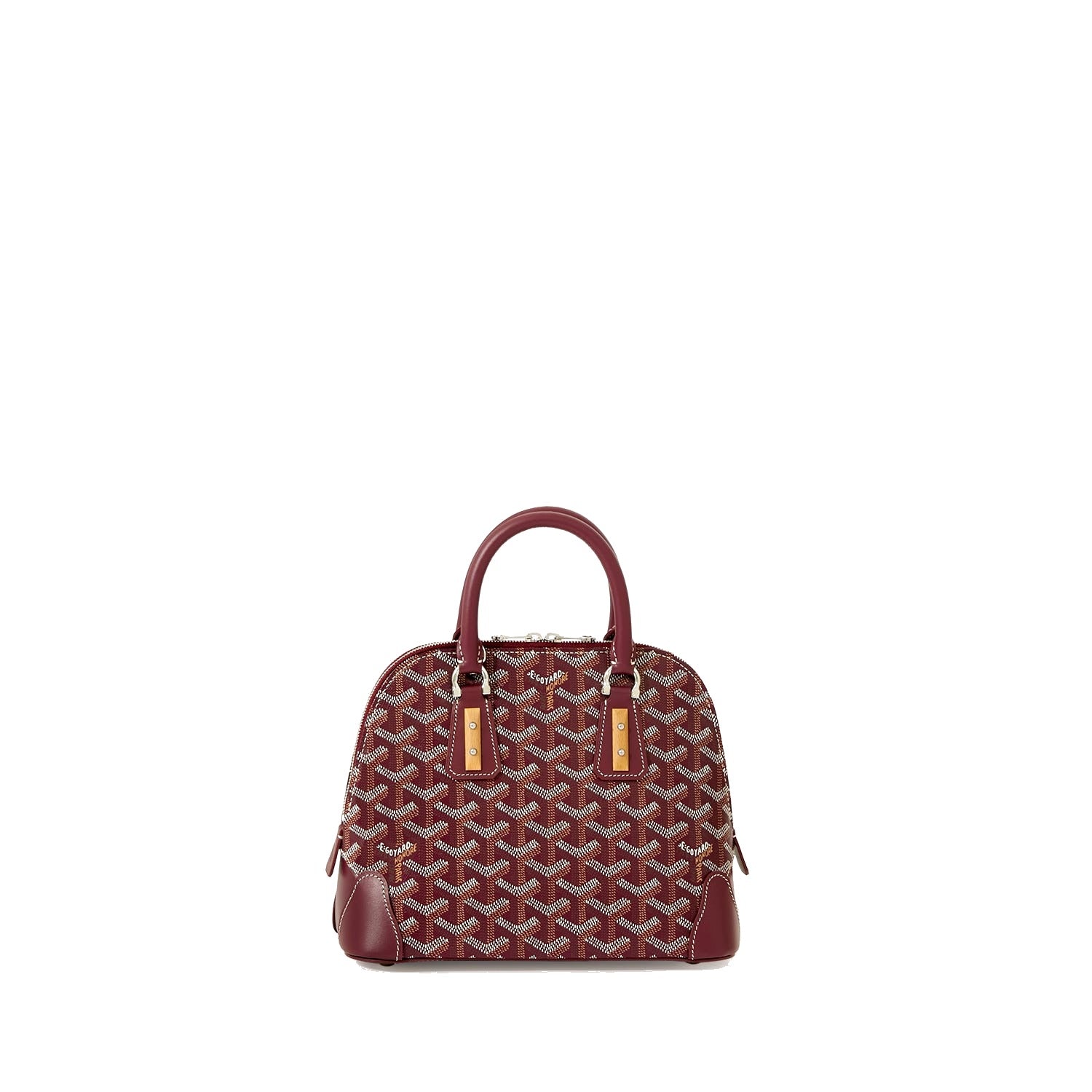 Mini Structured Top-Handle Bag - Burgundy - 42