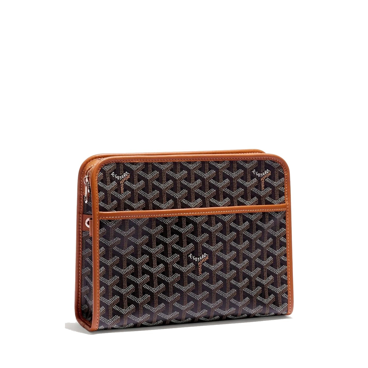 Canvas Toiletry Bag - Medium - Black & Tan
