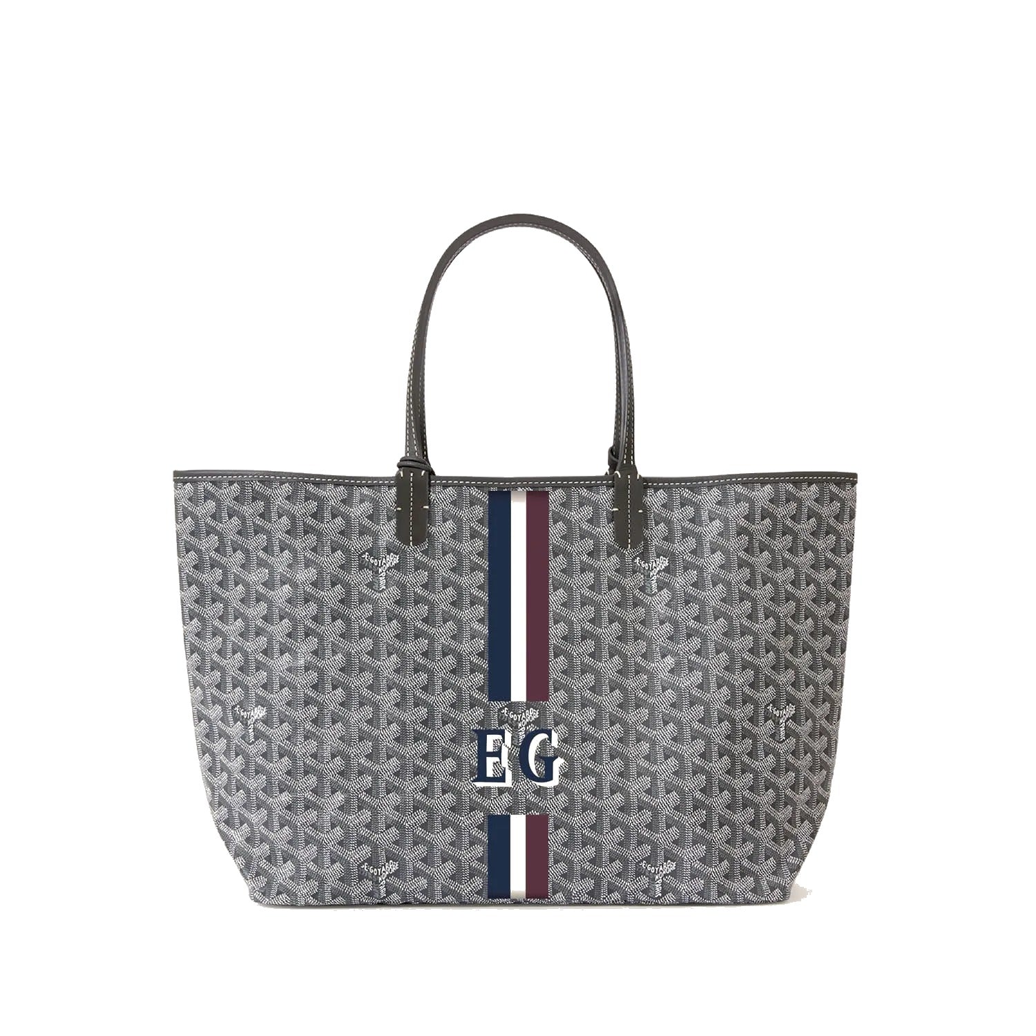 Canvas Tote with Personalized Stripes - Small - Grey - 62