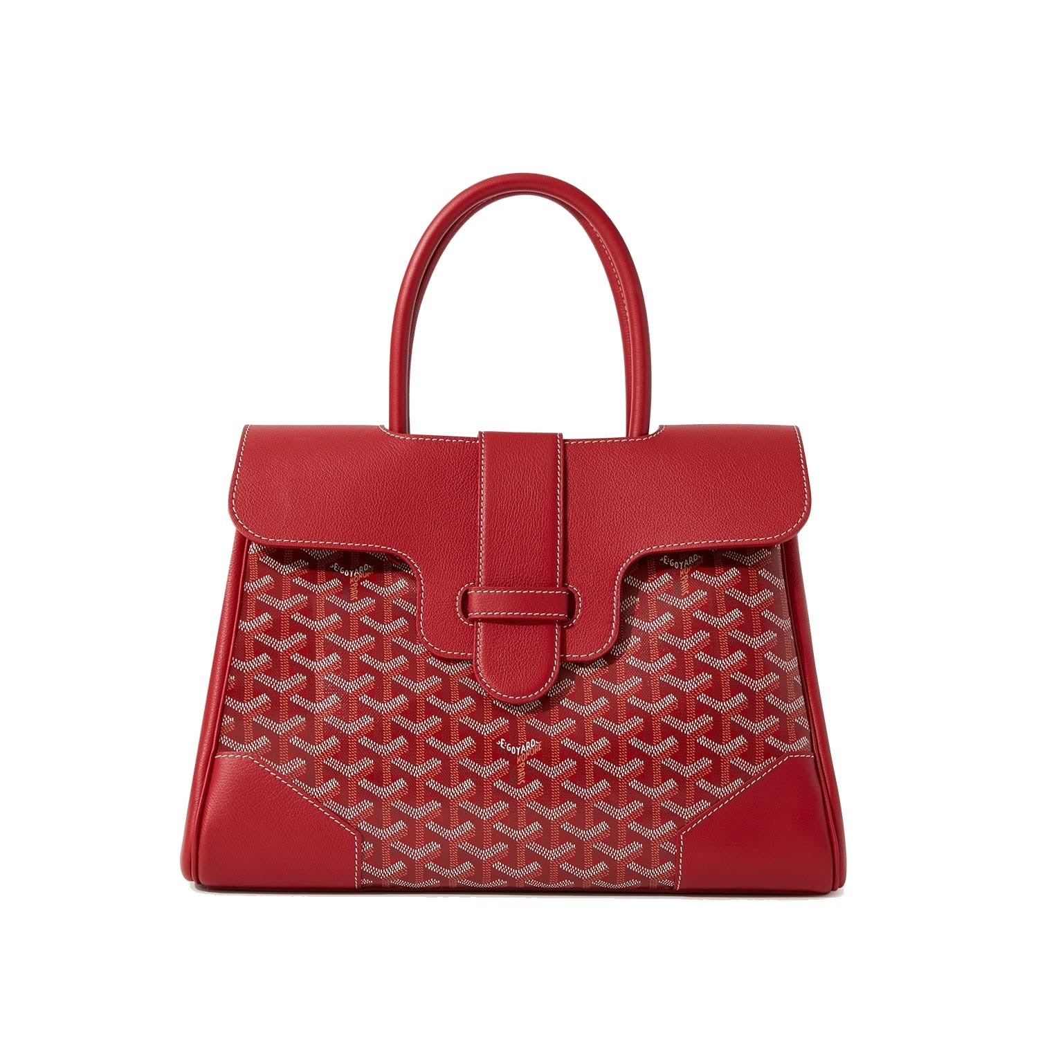 Structured Convertible Tote Bag - Red - 16