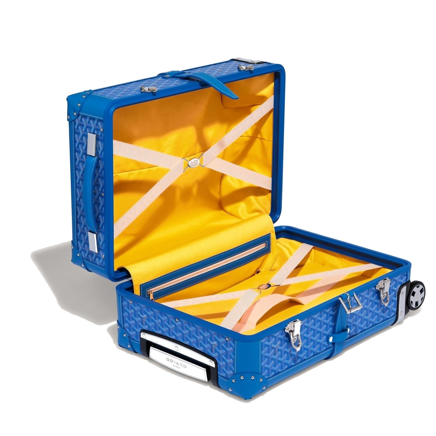 Canvas Rolling Trolley Suitcase - Cabin - Sky Blue - 38