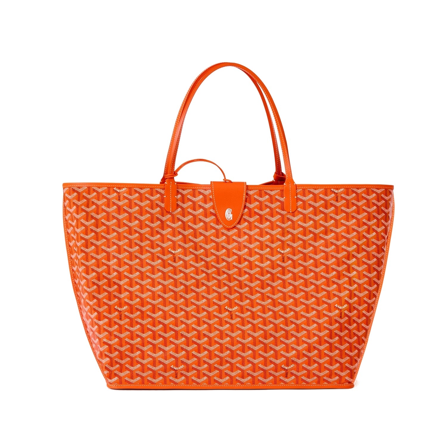 Reversible Leather Tote Bag - Large - Orange - 18