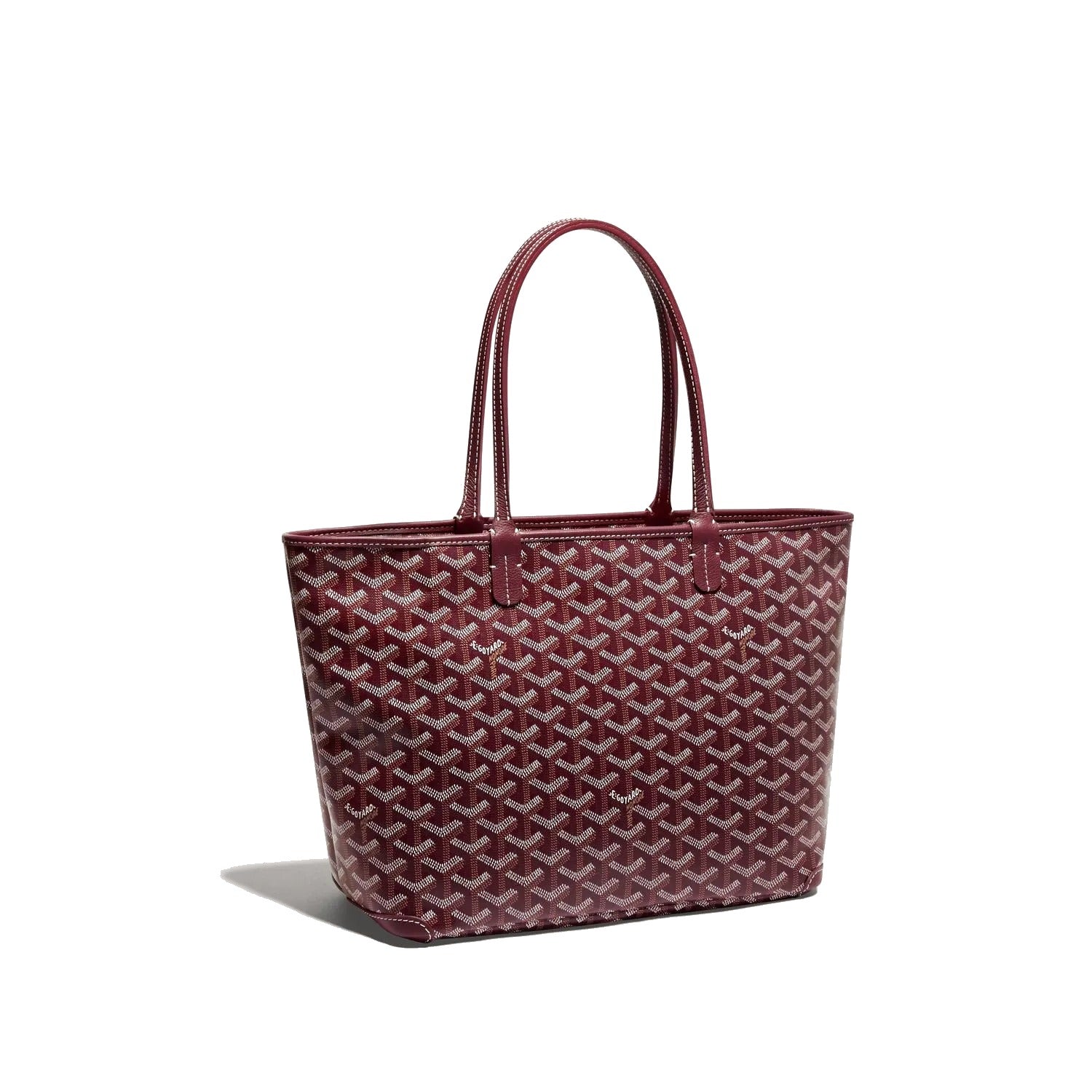 Zippered Canvas Tote - Small - Burgundy