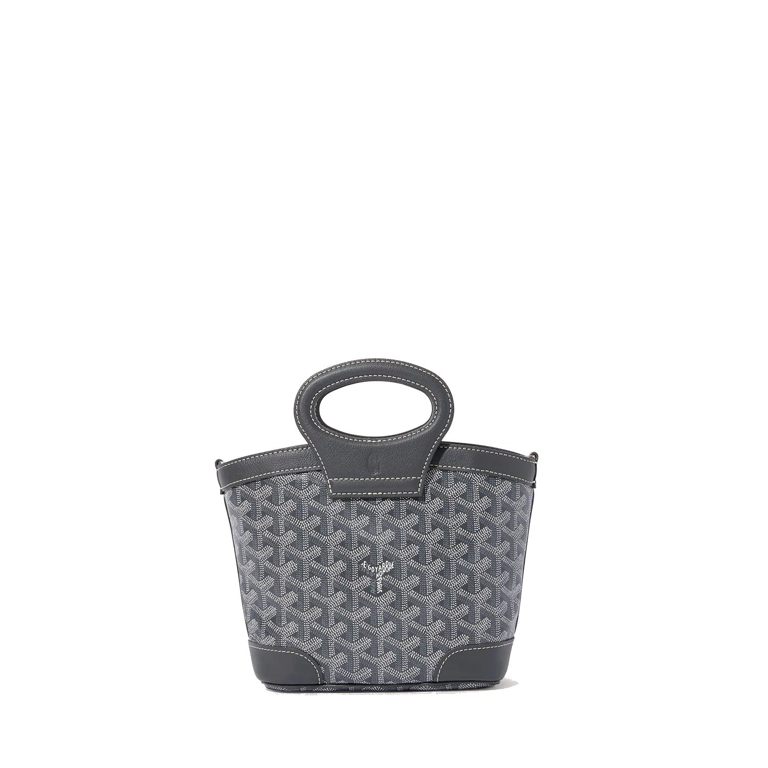 Drawstring Mini Bucket Bag - Grey - 42