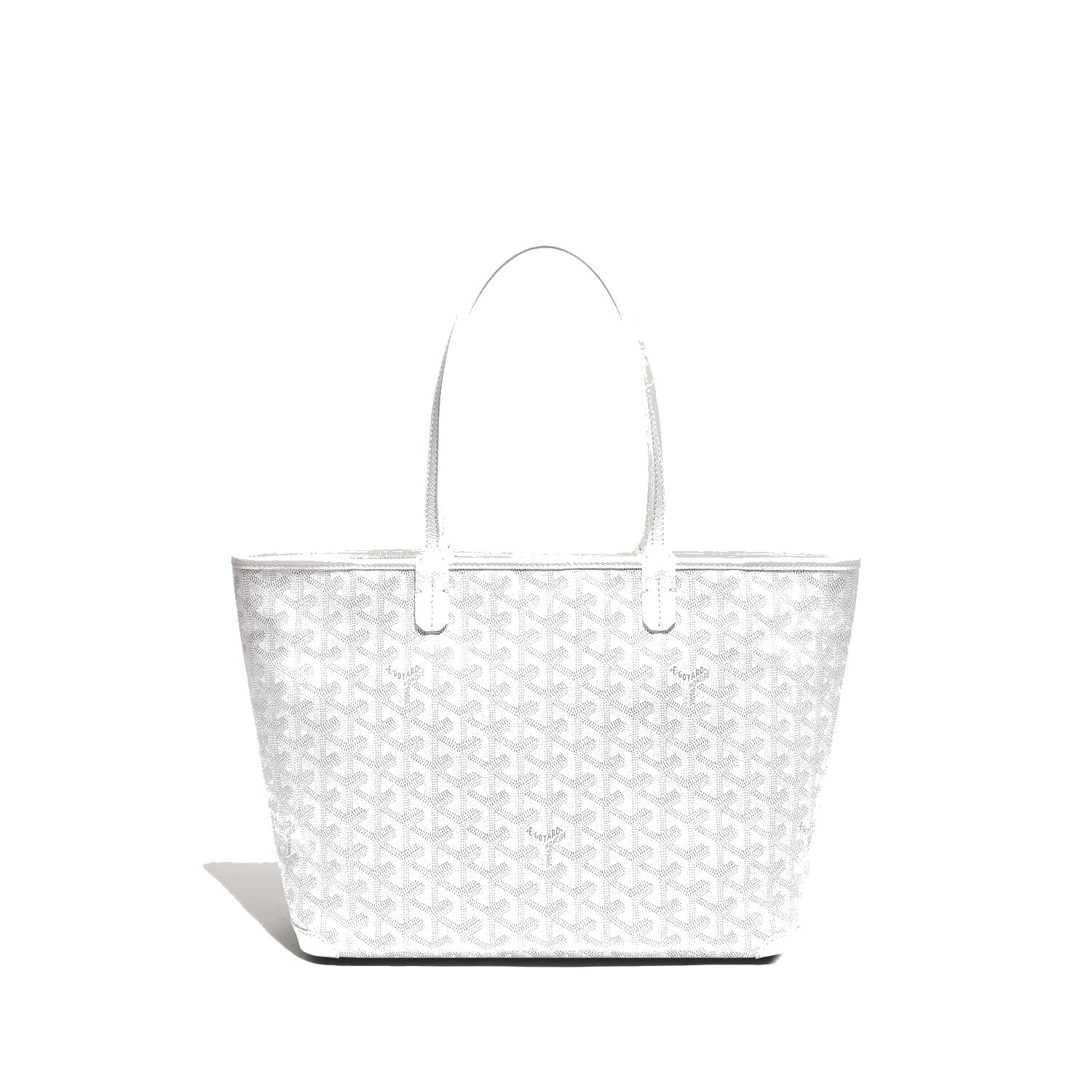 Zippered Canvas Tote - Small - White - 38