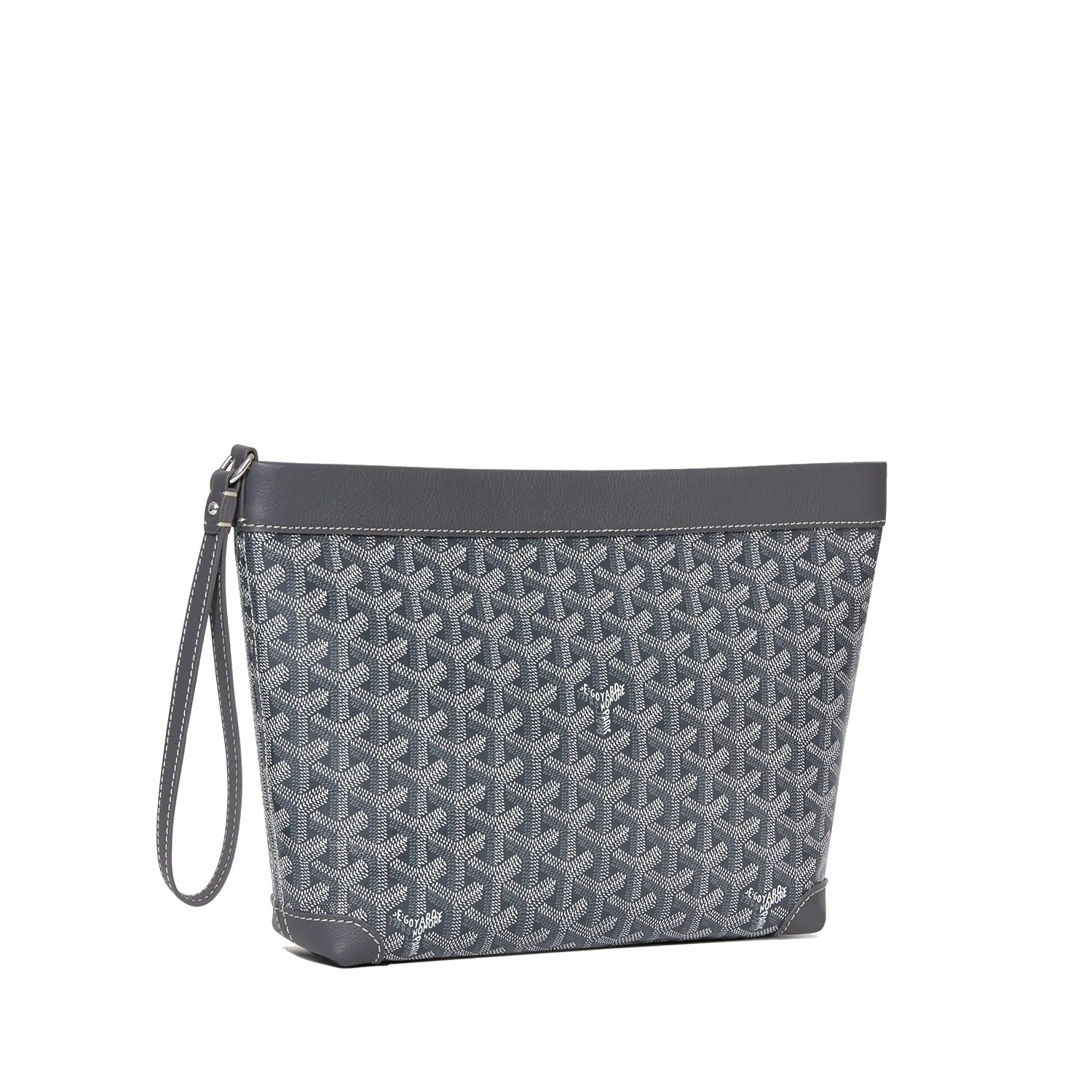 Compact Leather Everyday Pouch - Grey