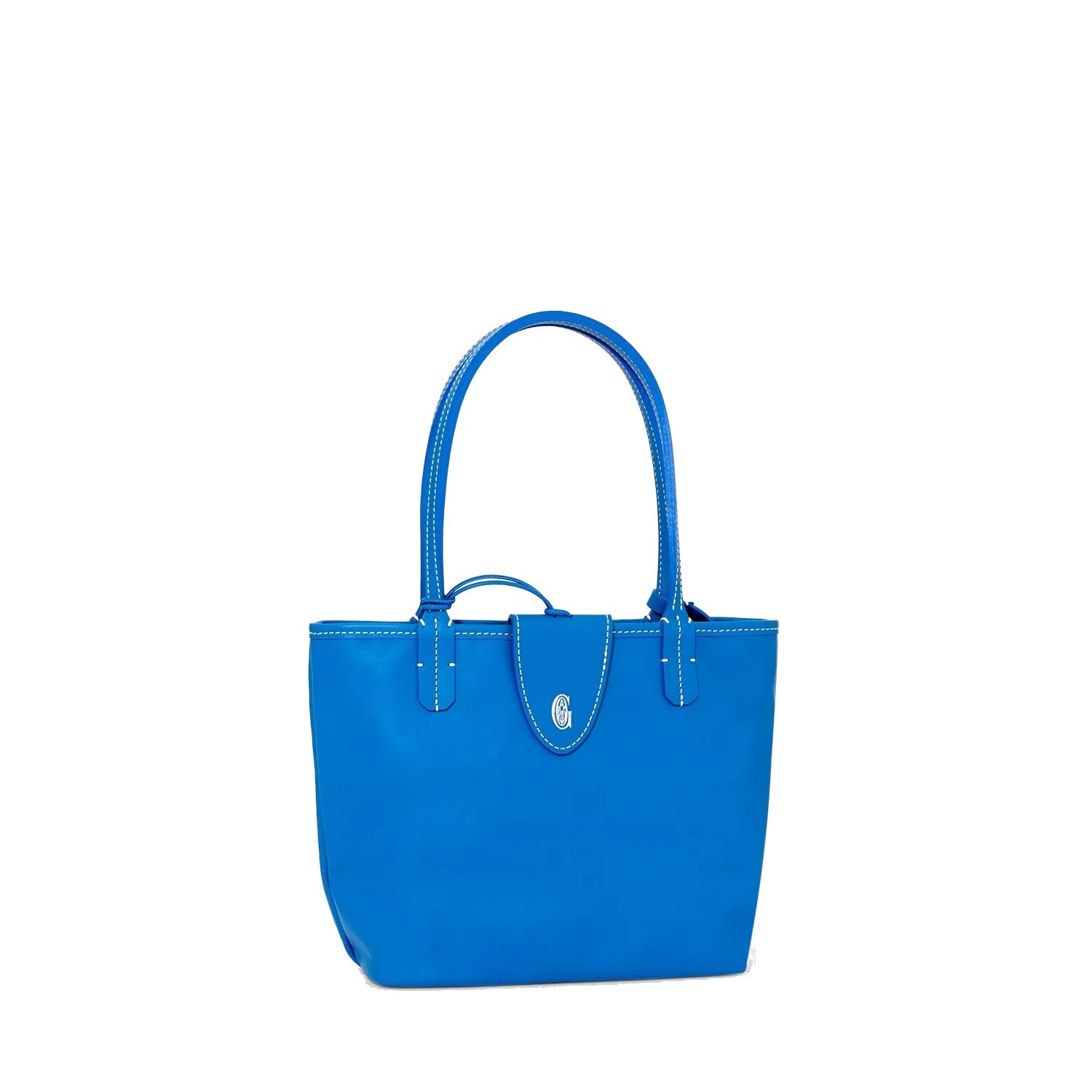 Reversible Leather Mini Tote - Sky Blue