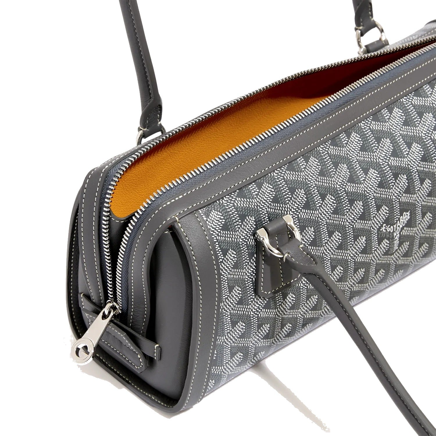 Round Structured Top-Handle Bag - Grey - 55