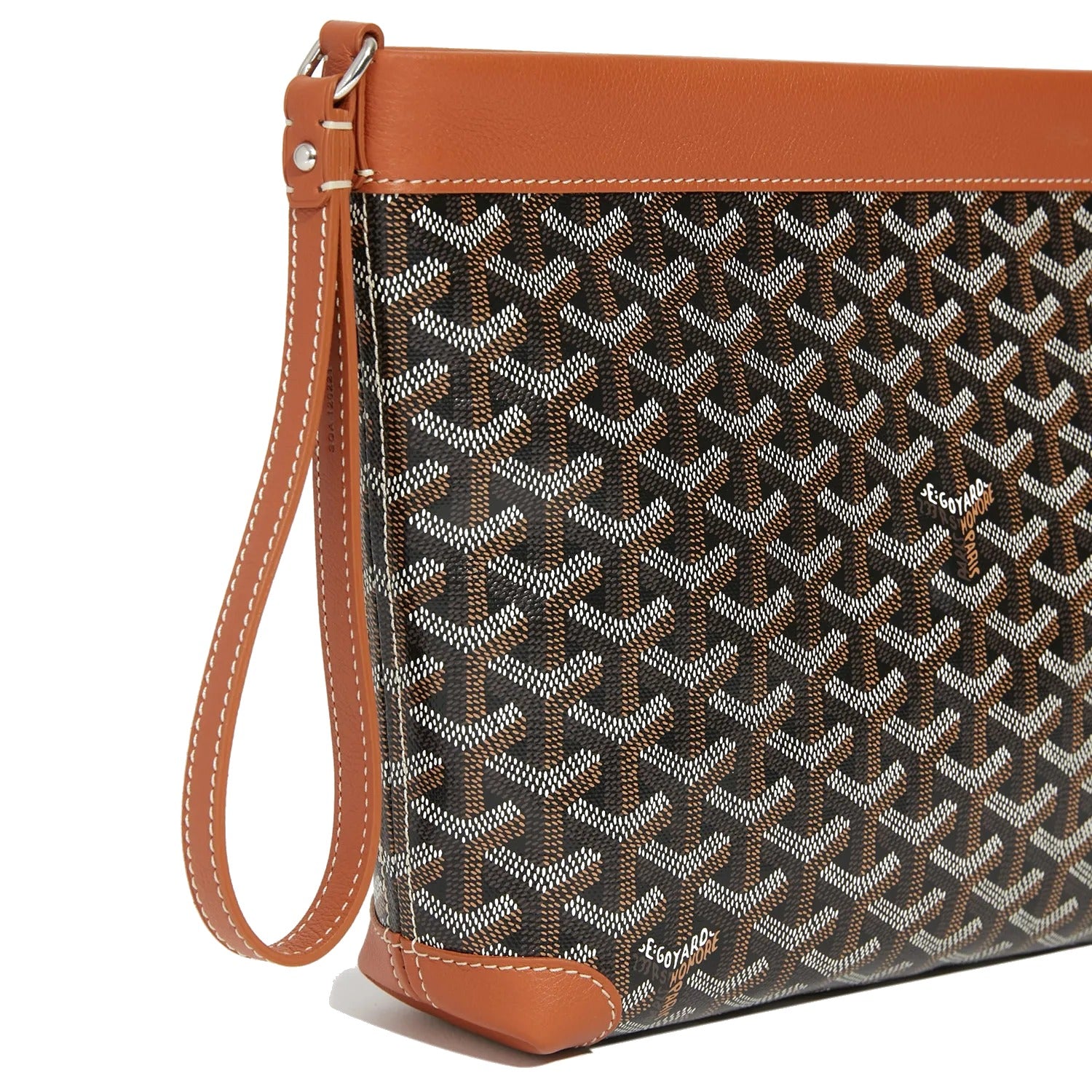 Compact Leather Everyday Pouch - Black & Tan - 7