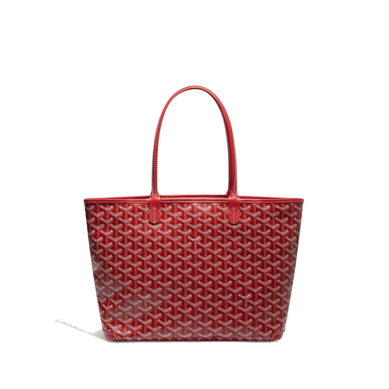Zippered Canvas Tote - Small - Red - 10