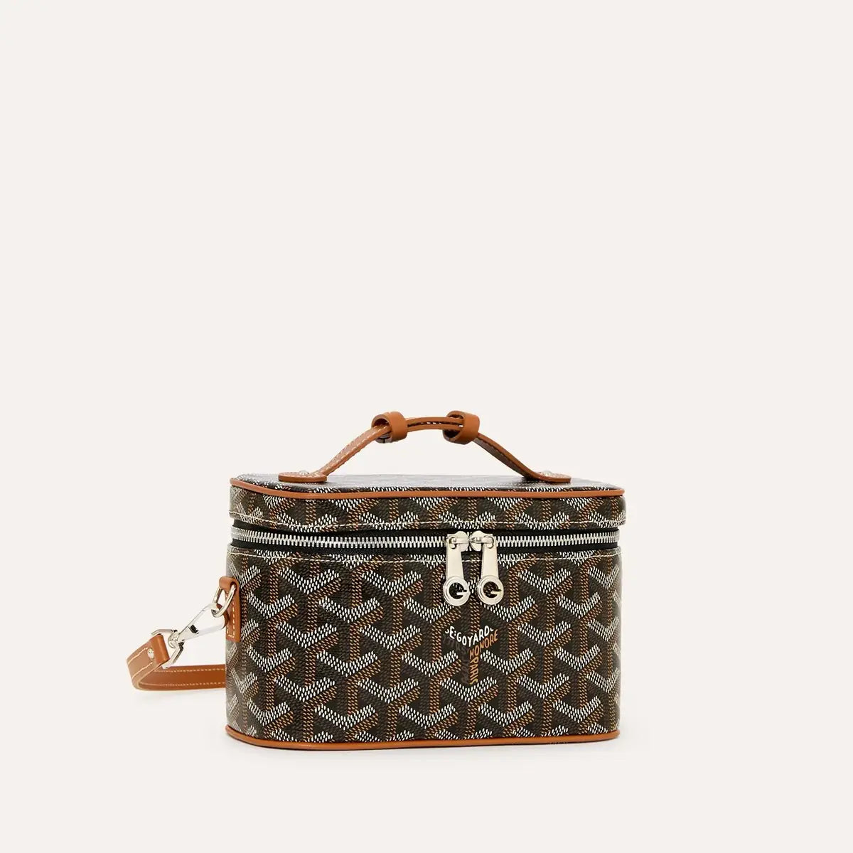 Muse Mini Vanity Case - Black & Tan