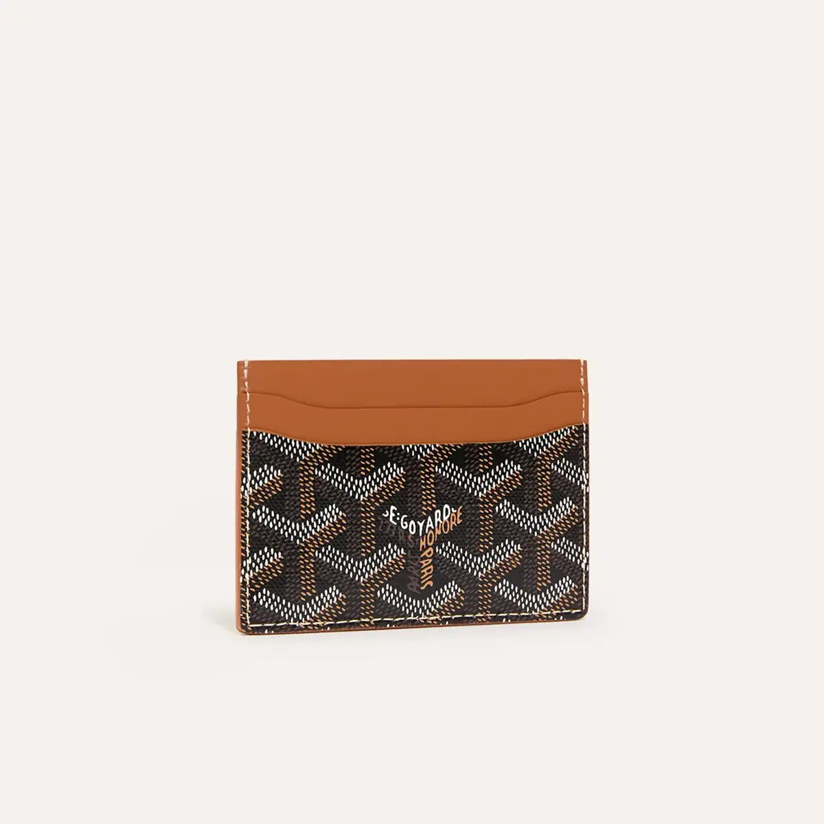 Saint Sulpice Card Wallet - Black & Tan