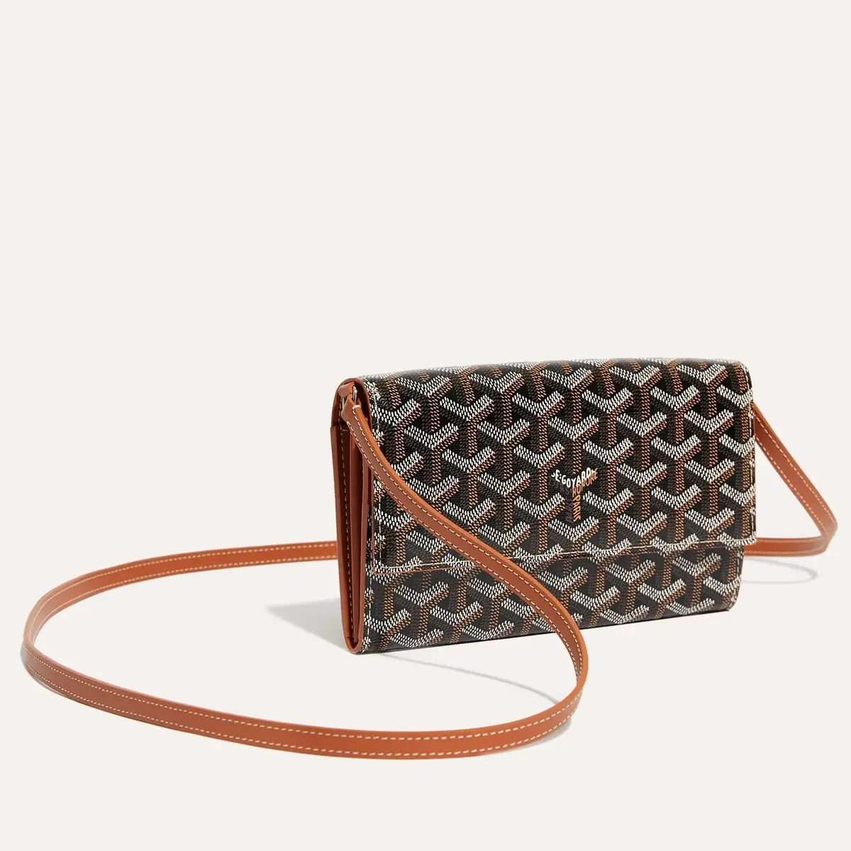 Varenne Pouch Wallet - Black & Tan