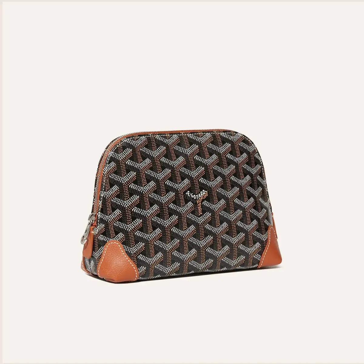 Vendôme Cosmetic Pouch - Black & Tan