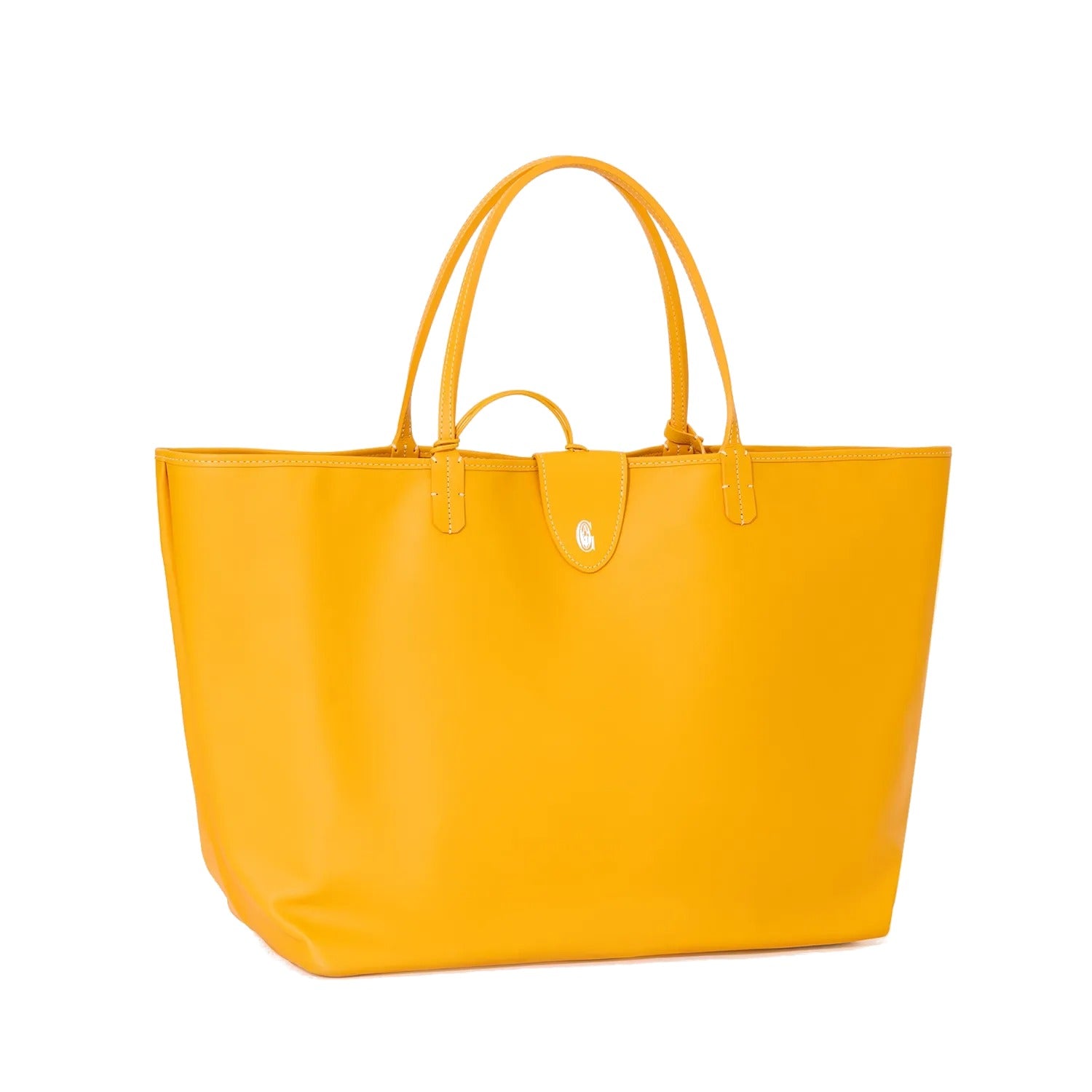 Reversible Leather Tote Bag - Large - Yellow