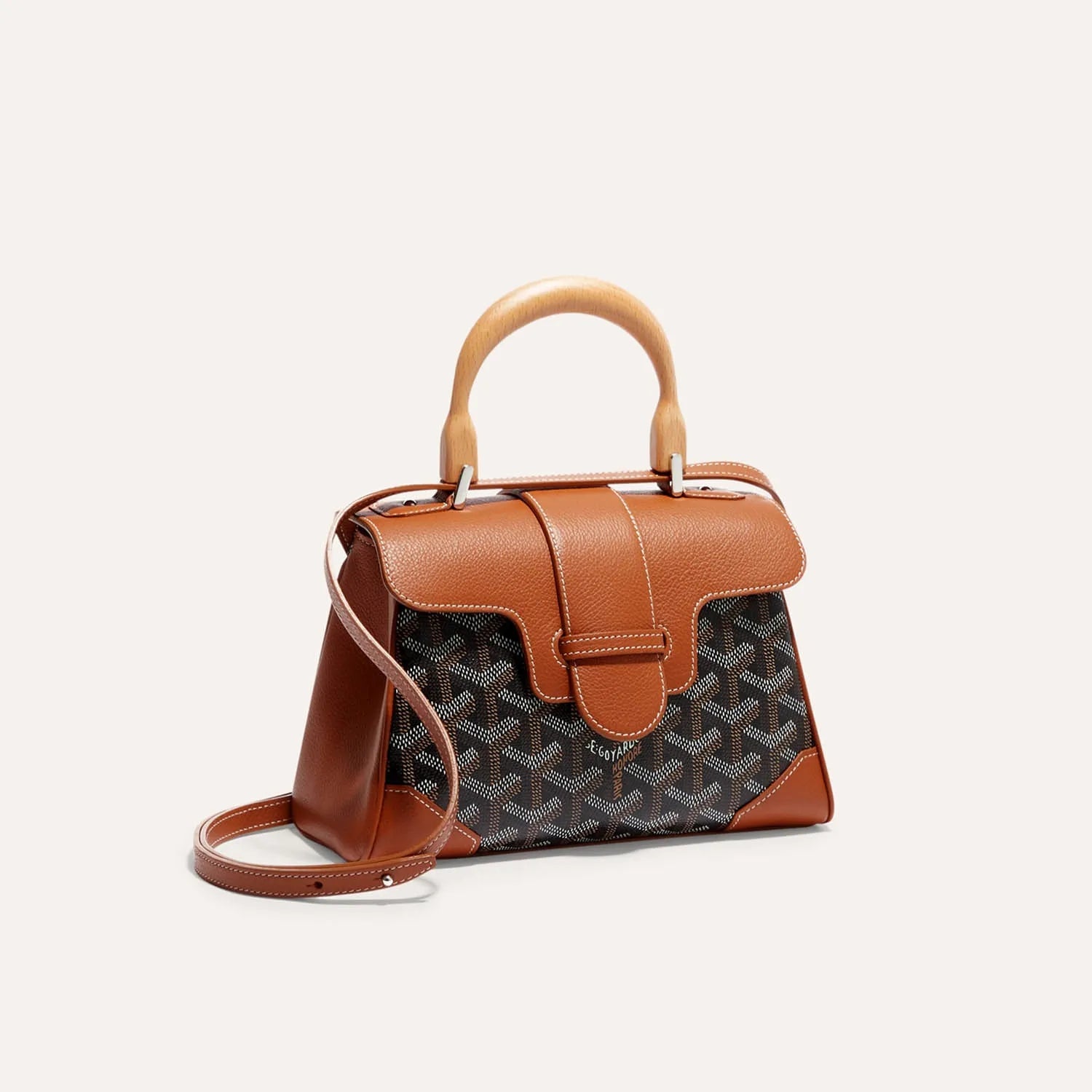 Saïgon Soft Mini Handbag - Black & Tan