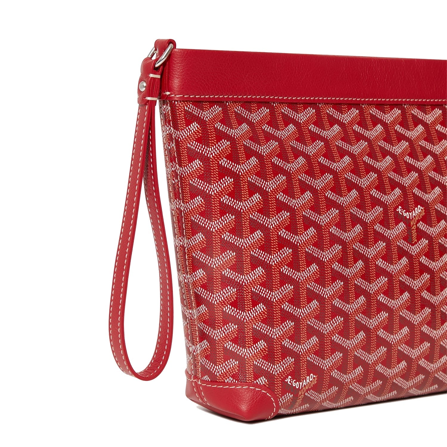 Compact Leather Everyday Pouch - Red - 11