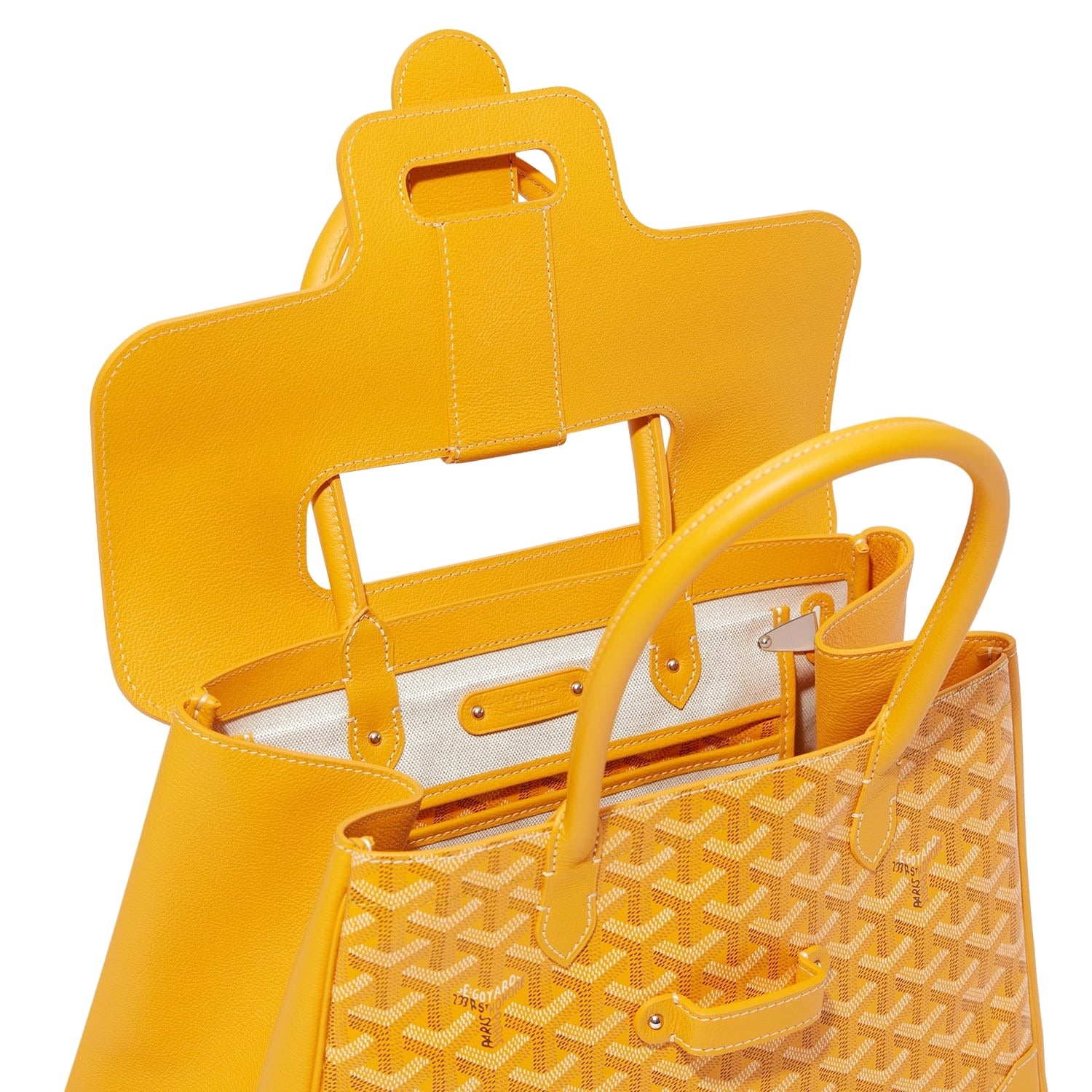 Structured Convertible Tote Bag - Yellow - 34