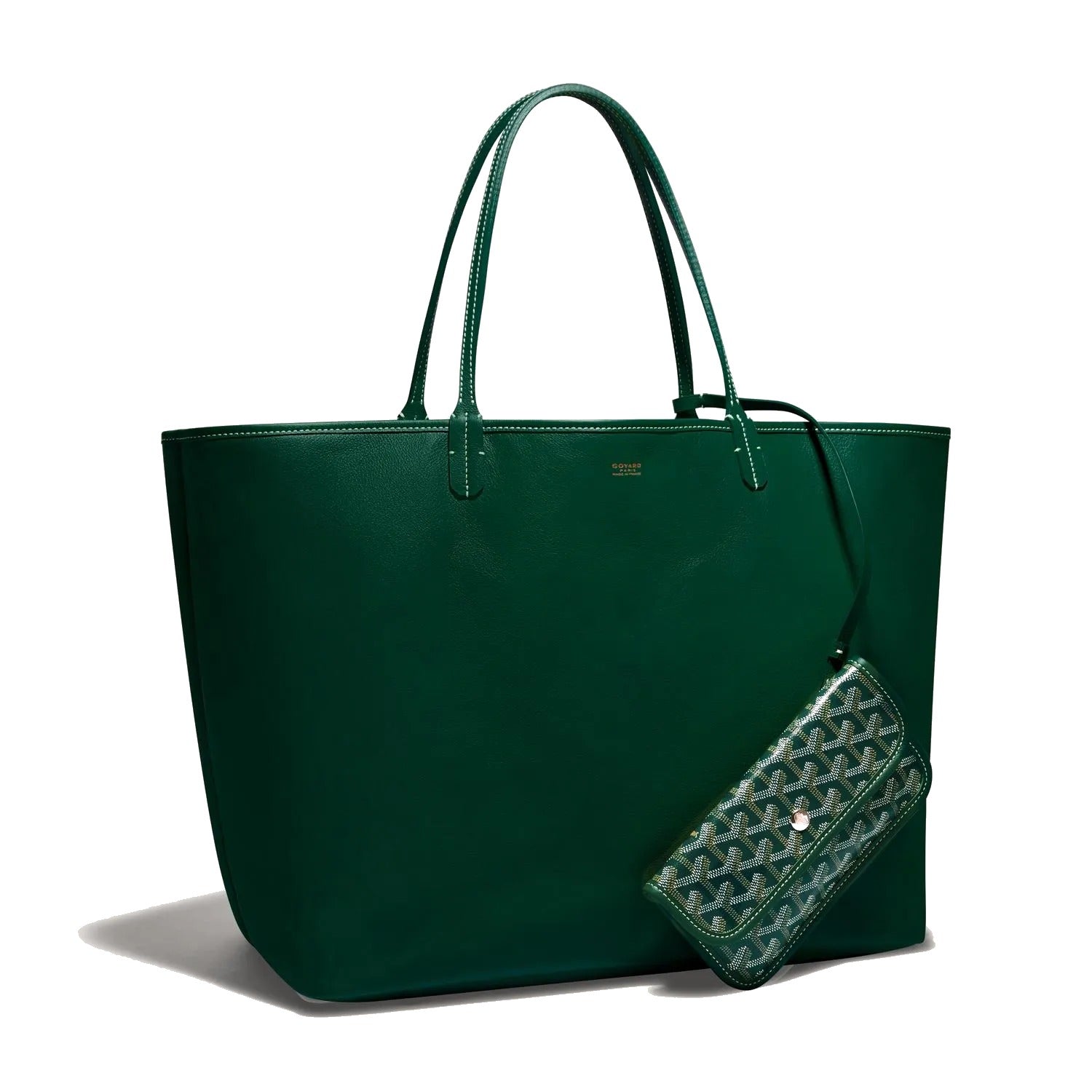 Reversible Leather Tote Bag - Large - Green