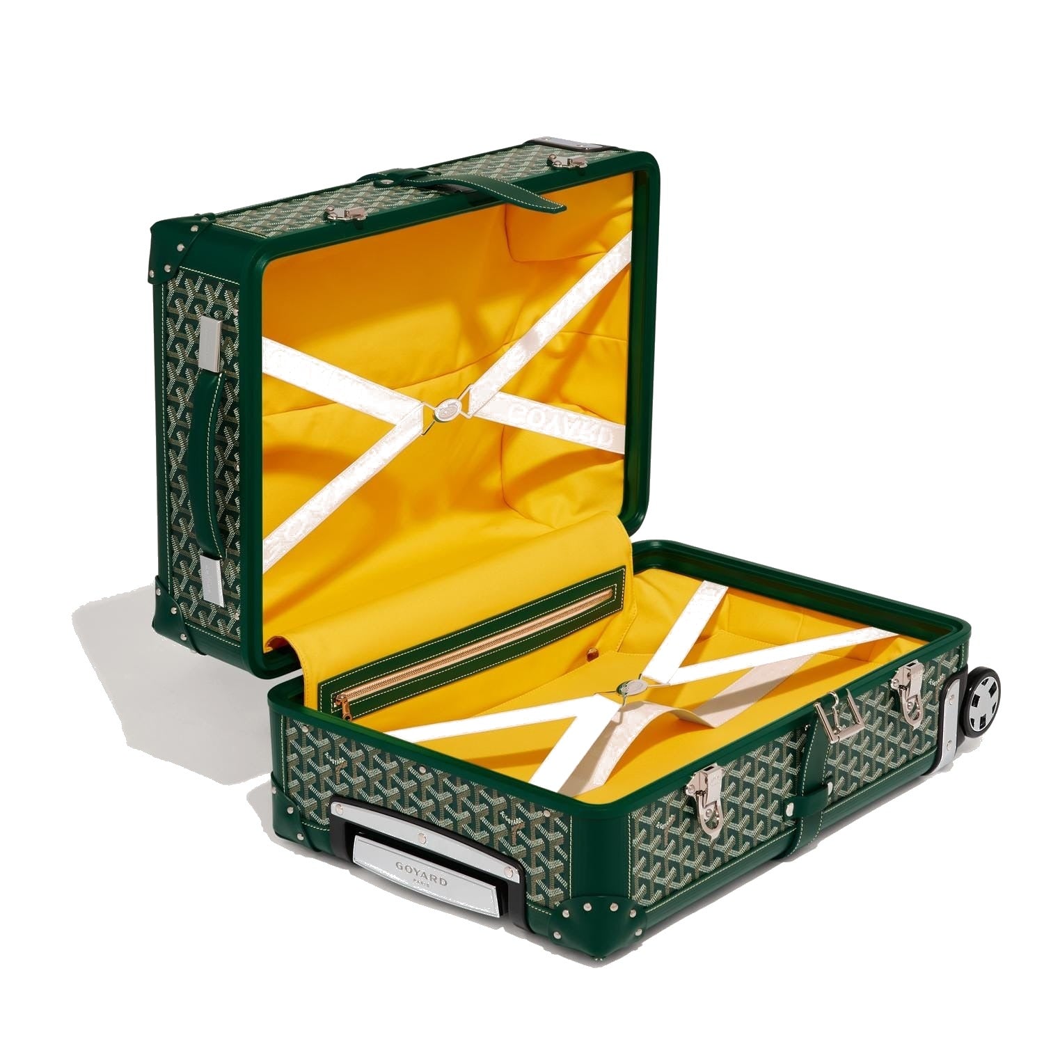 Canvas Rolling Trolley Suitcase - Cabin - Green - 32