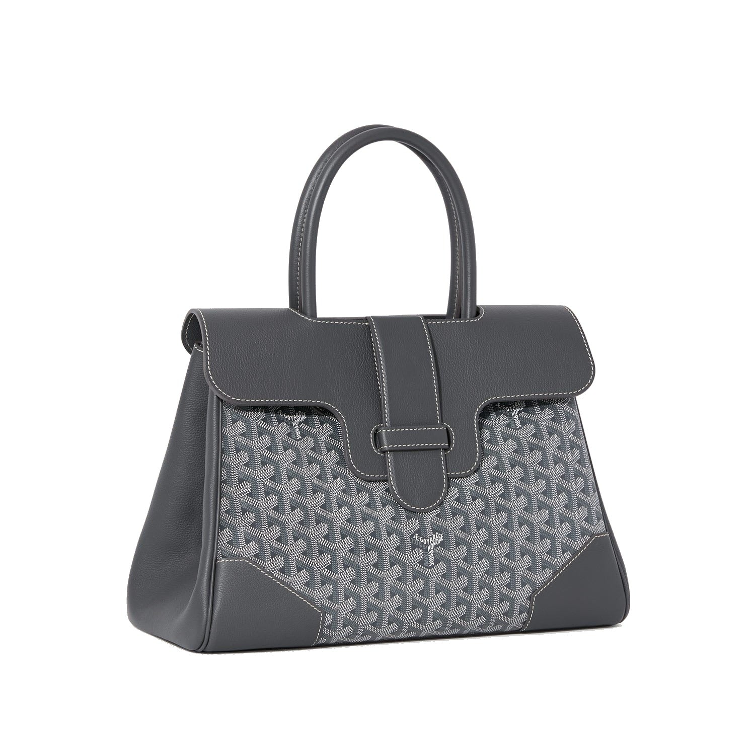 Structured Convertible Tote Bag - Grey