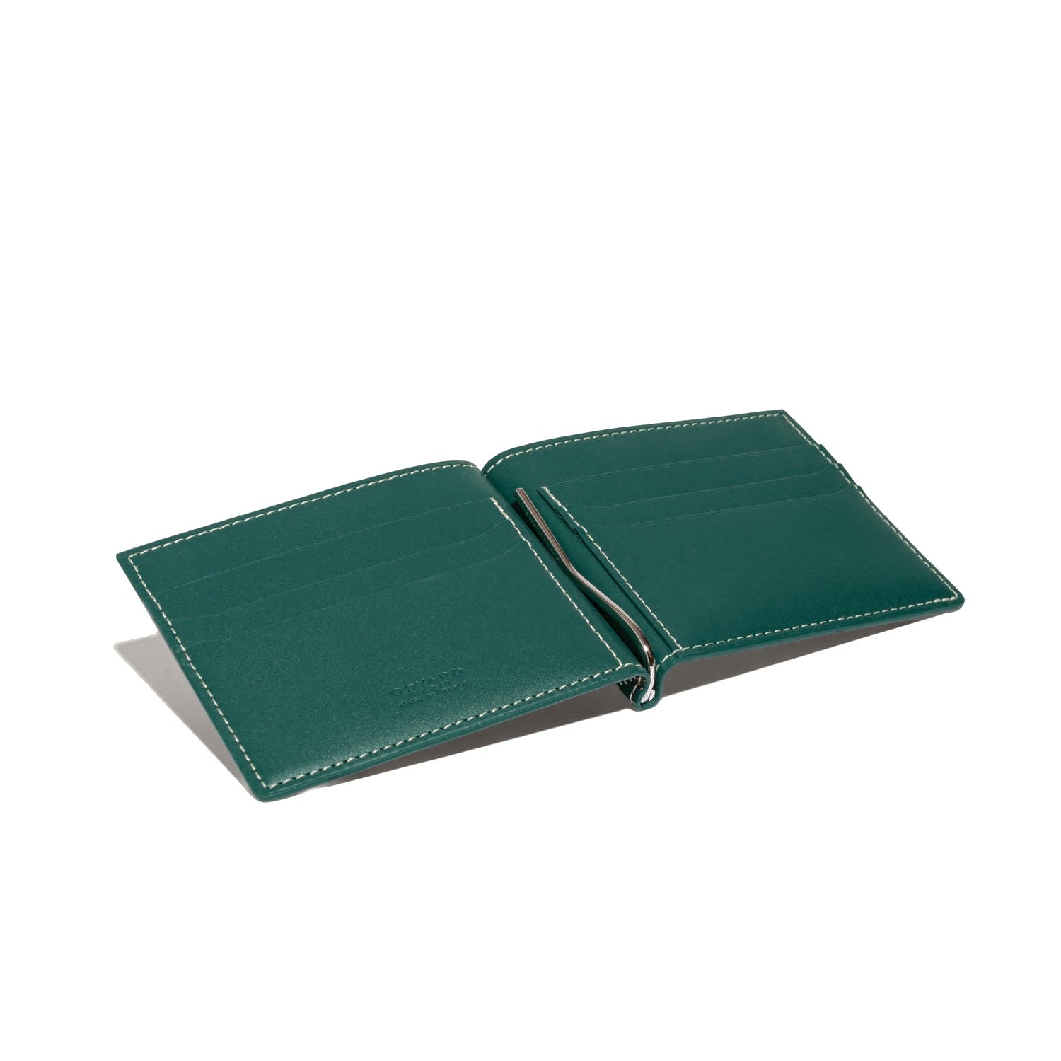 Leather Money Clip Card Holder - Green - 17