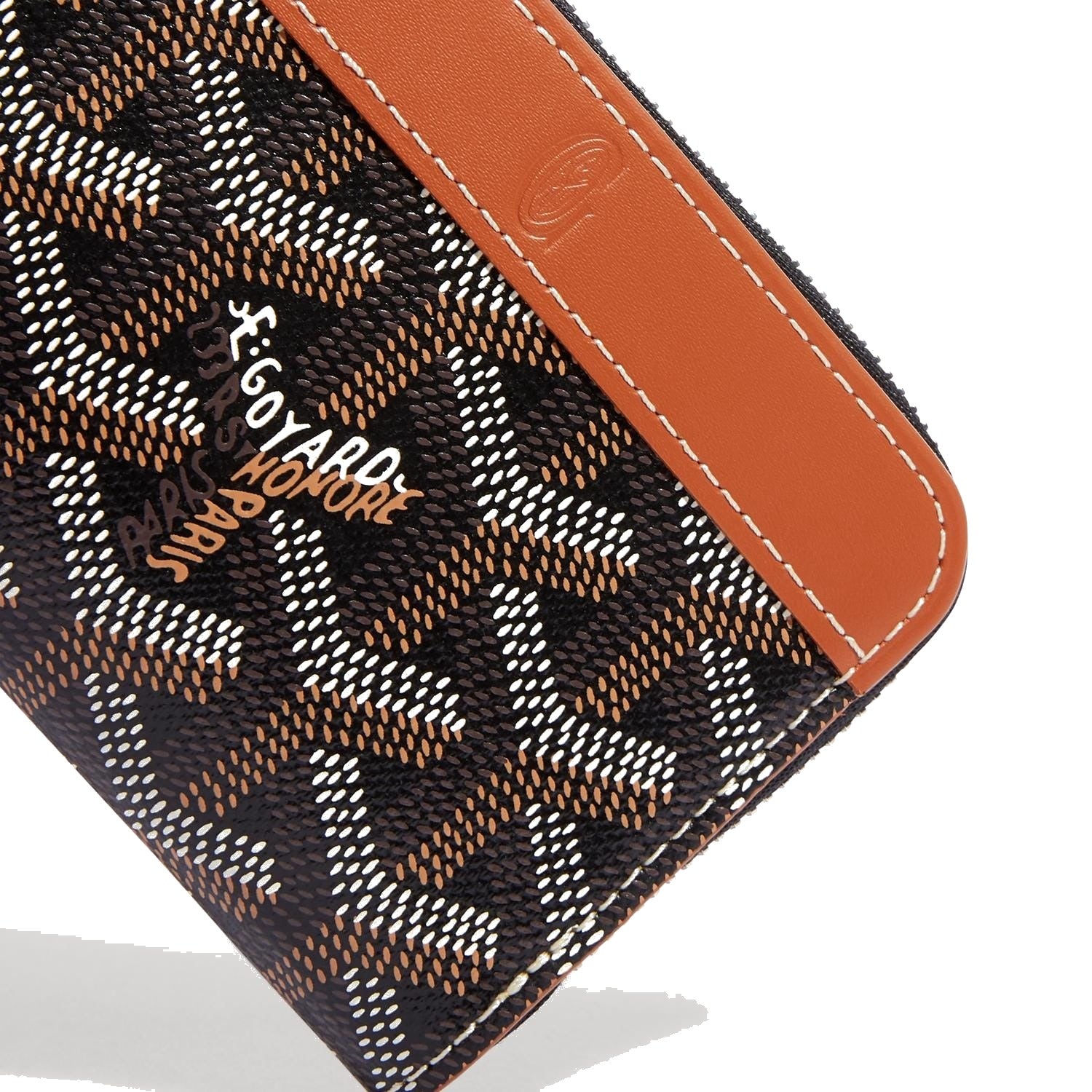 Compact Snap Coin Purse - Black & Tan - 6