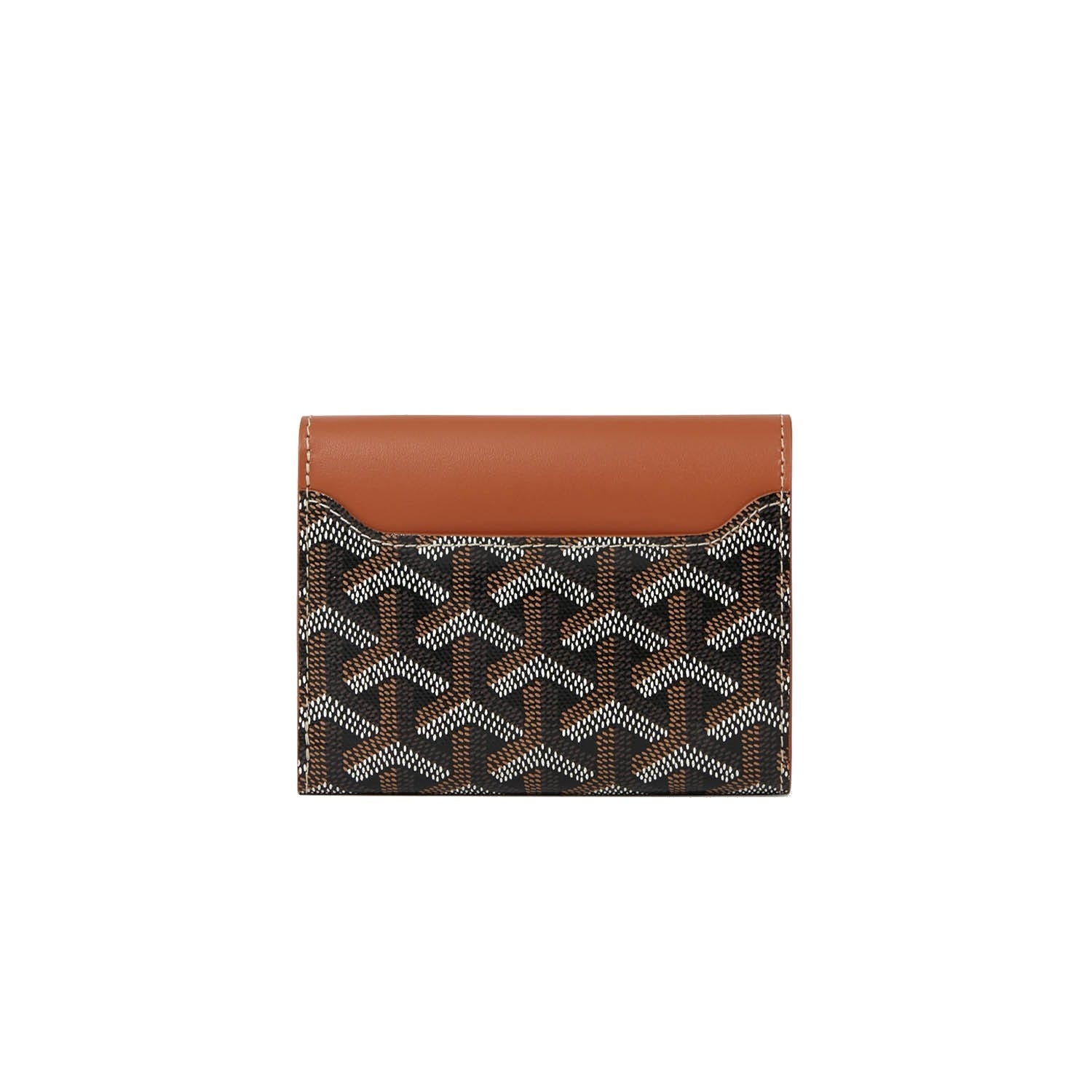 Compact Bi-Fold Wallet with Coin Pocket - Black & Tan - 6
